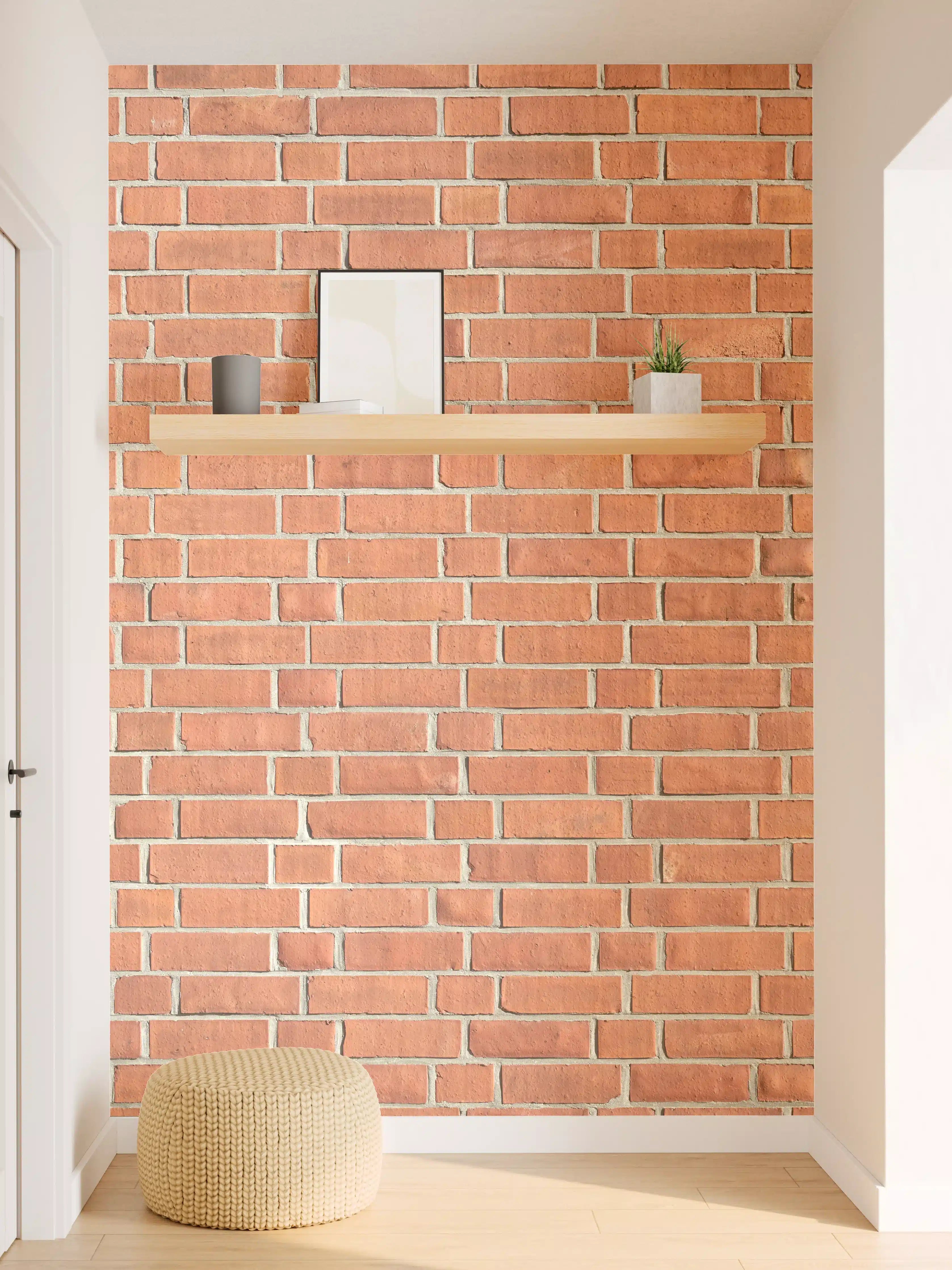 Wandverkleidung Flur - Panorama Rote Ziegelwand