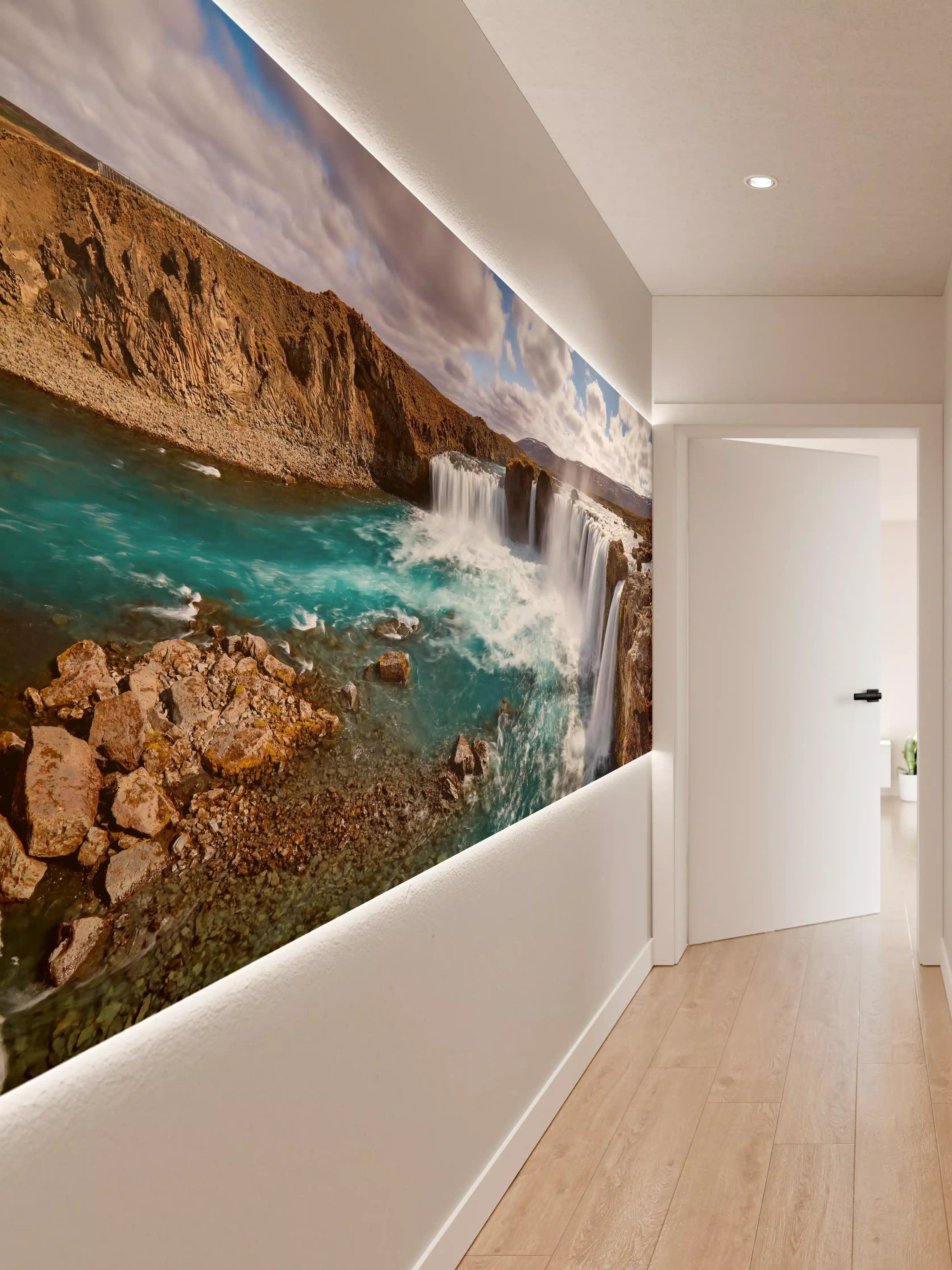 Wandverkleidung Flur - Panorama des Goldenen Rings von Island