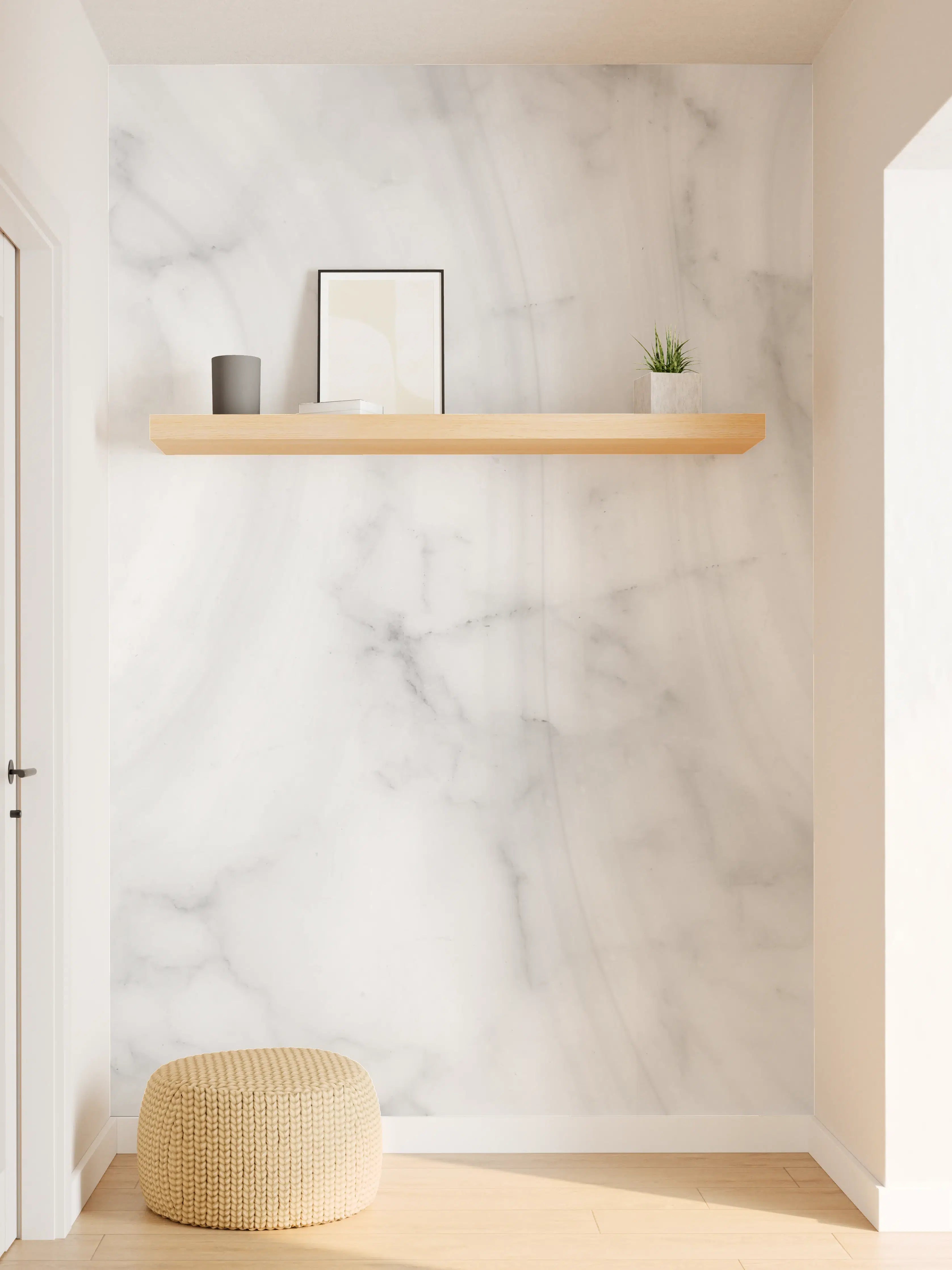 Wandverkleidung Flur - Panorama grauer Marmor Hintergrund