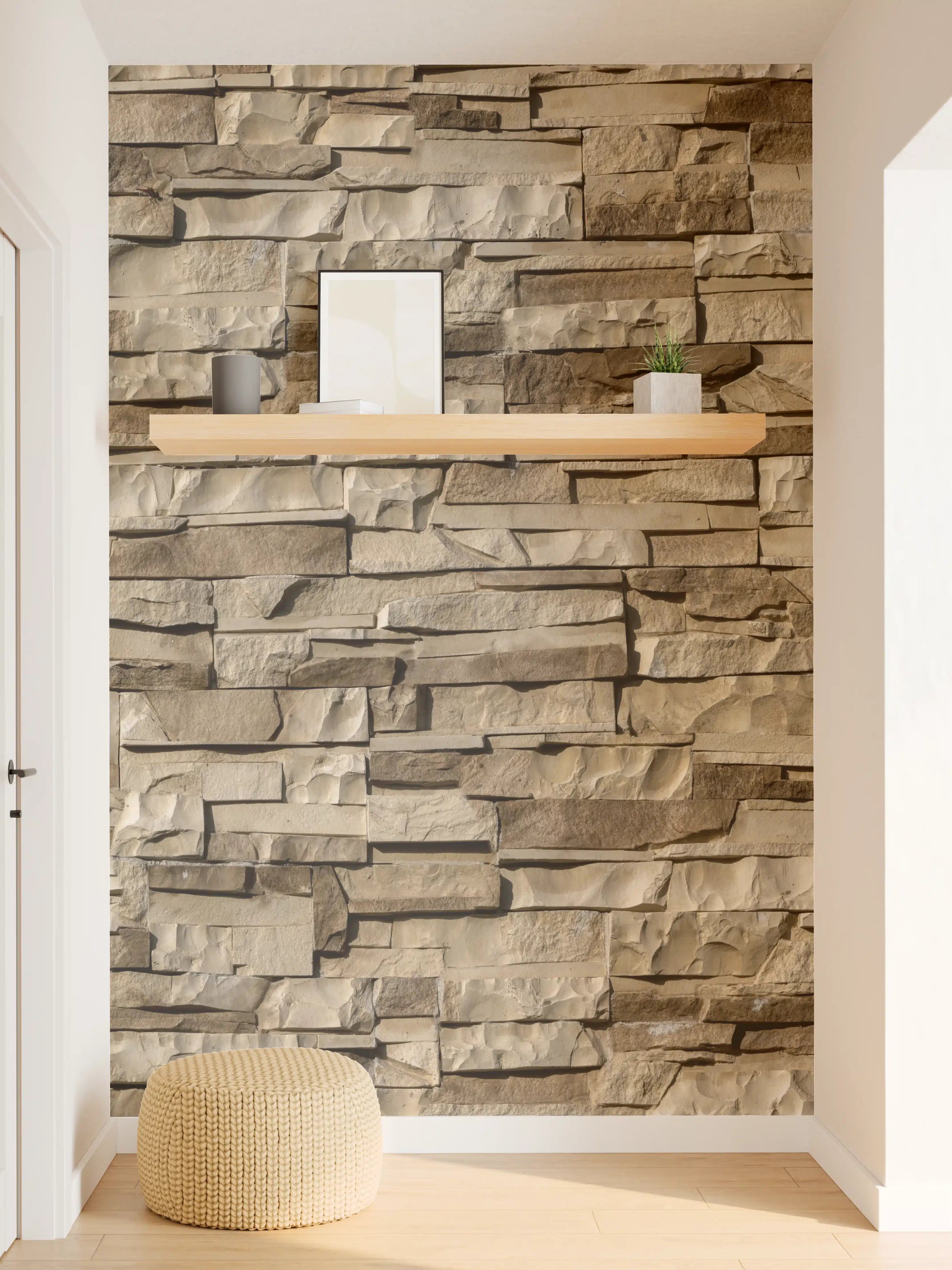 Wandverkleidung Flur - Panorama nahtlose Textur von Klinkerfliesen