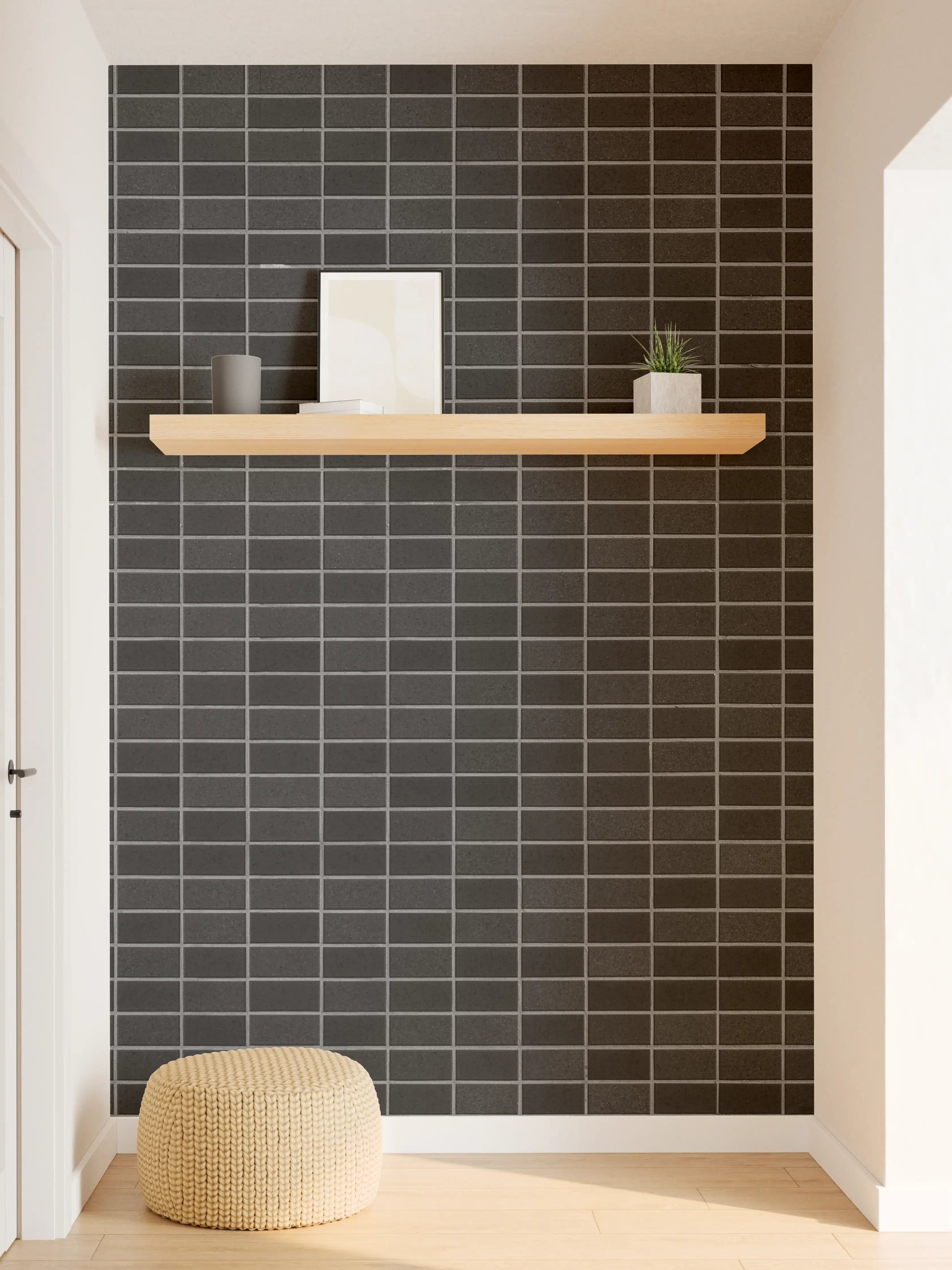 Wandverkleidung Flur - Panorama von modernen Ziegelwand