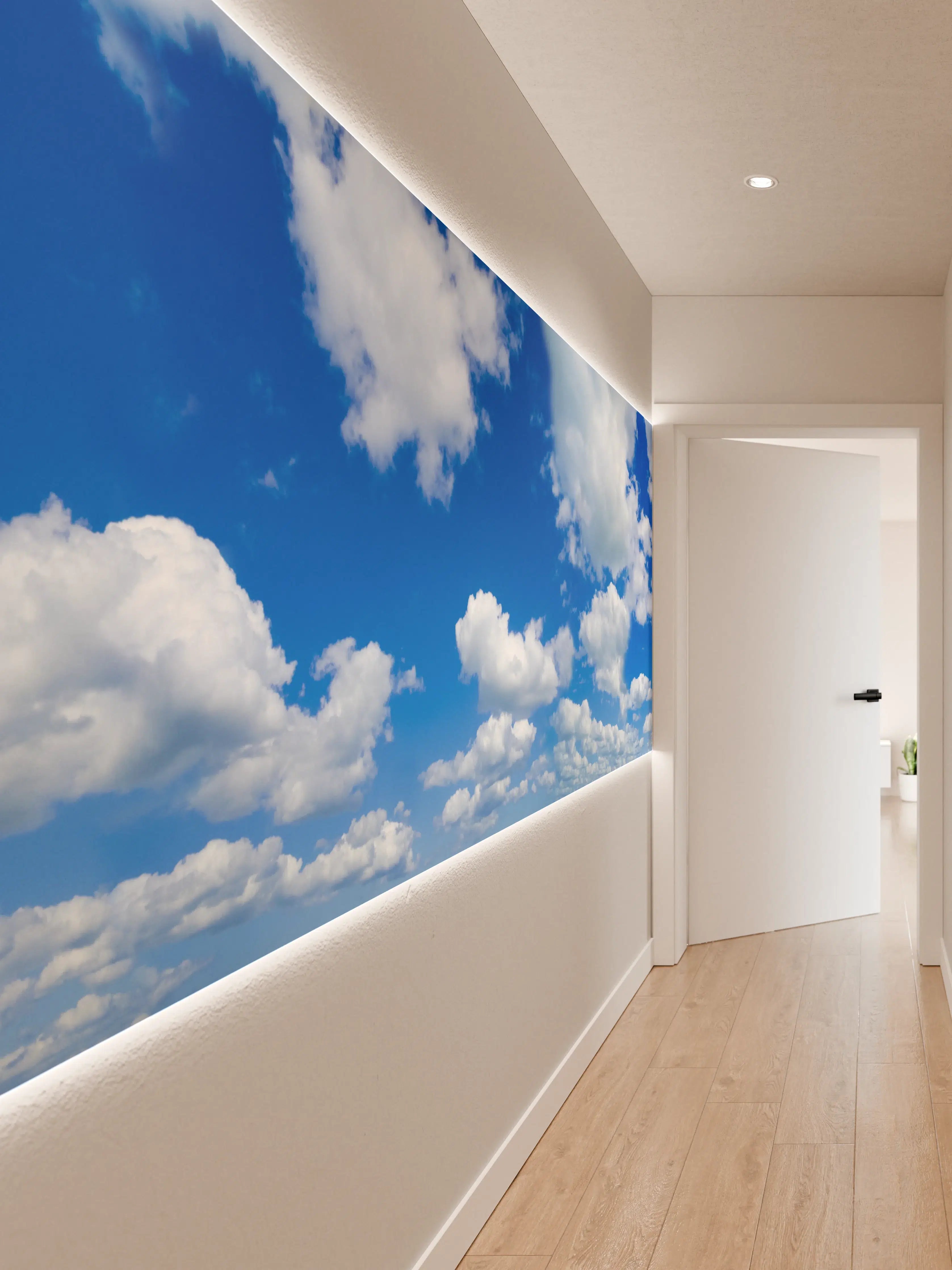 Wandverkleidung Flur - Panoramischer Himmel mit Wolken