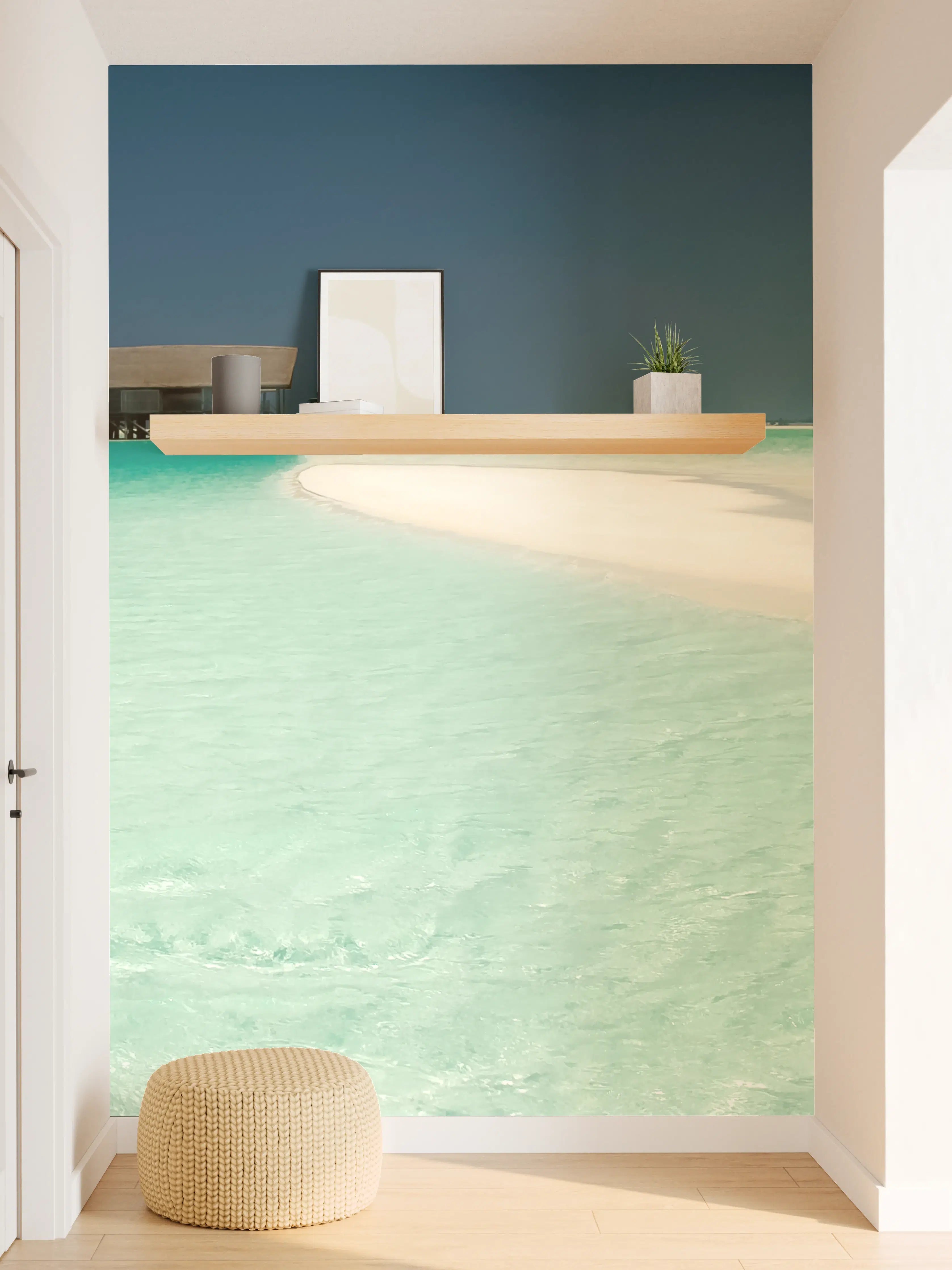 Wandverkleidung Flur - Paradiesische Strandkulisse mit klarem Wasser