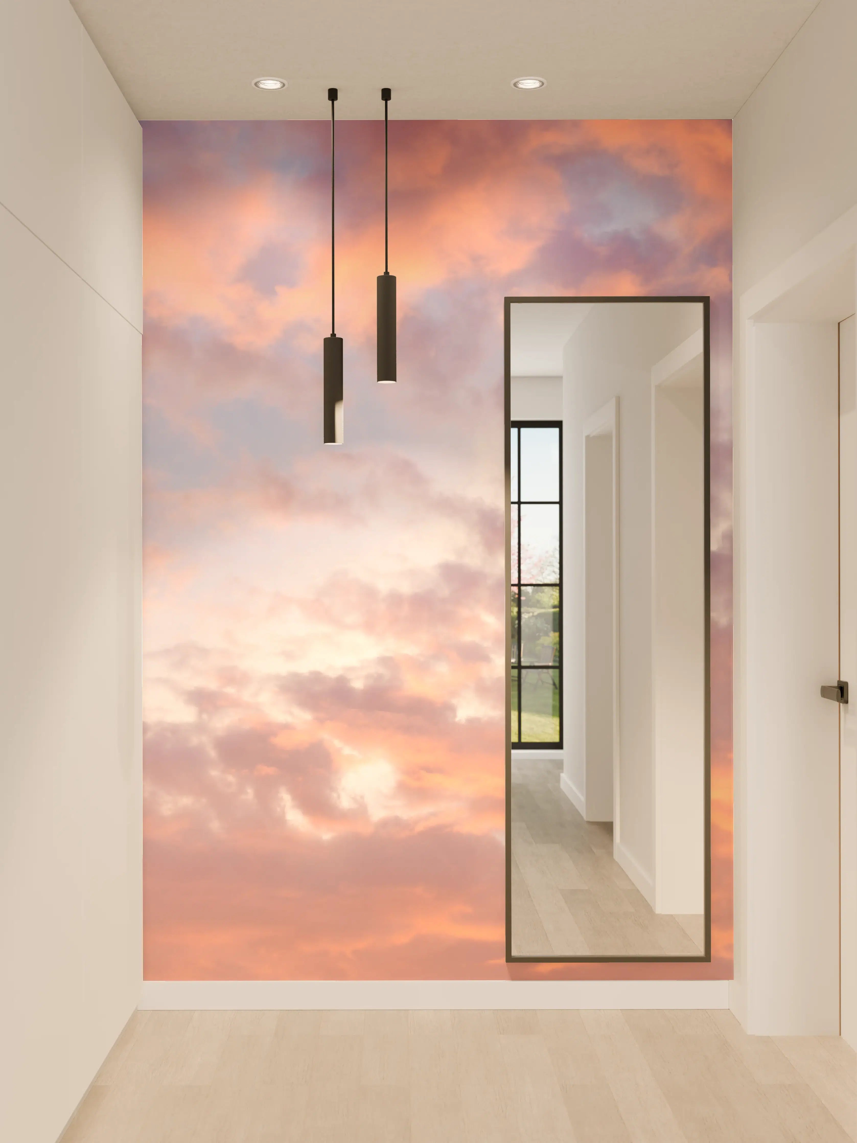 Wandverkleidung Flur - Pastell-Sonnenuntergangs-Himmel