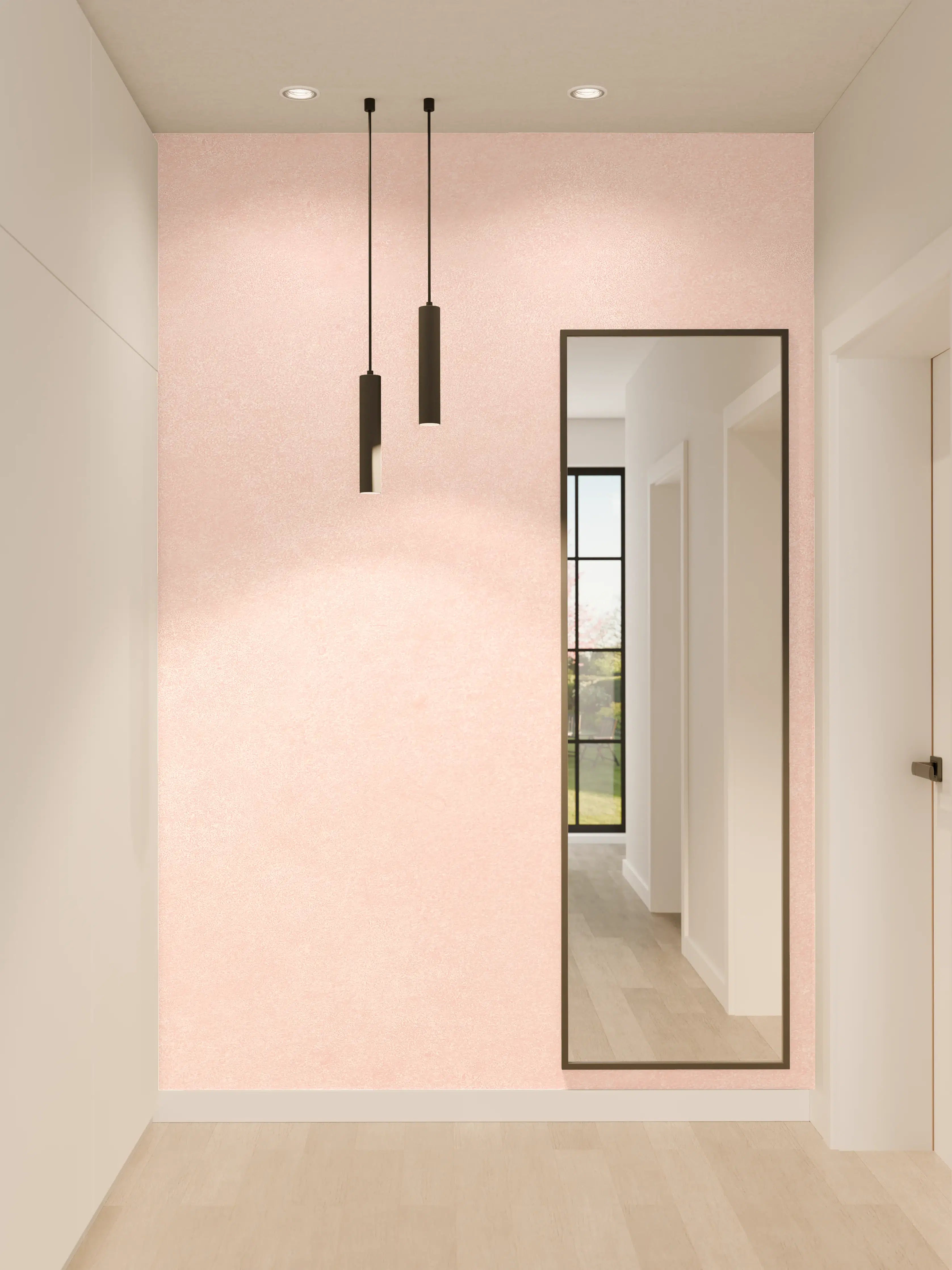 Wandverkleidung Flur - Pinke Wandtextur