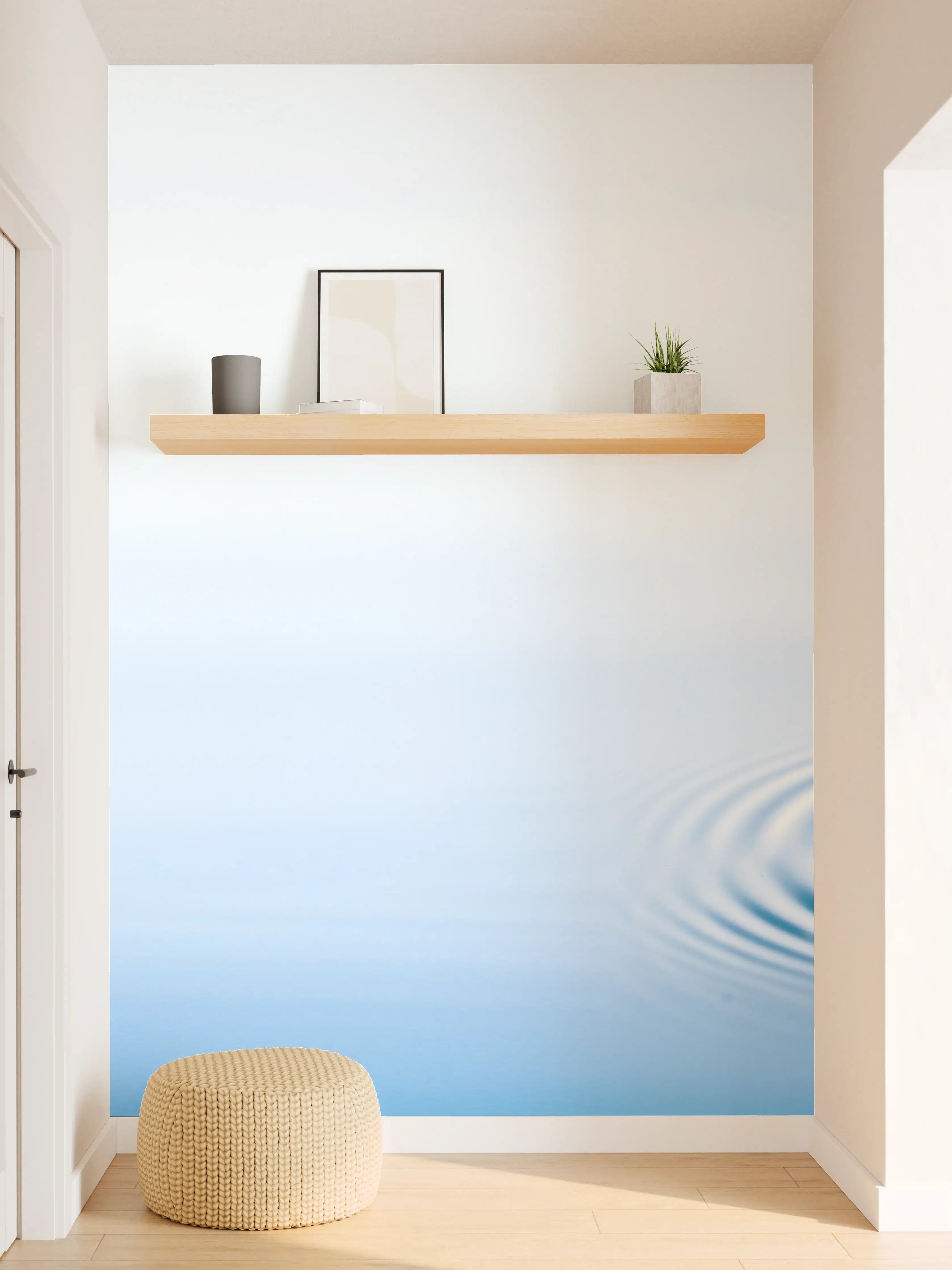 Wandverkleidung Flur - Plätschern der fallenden Wassertropfen