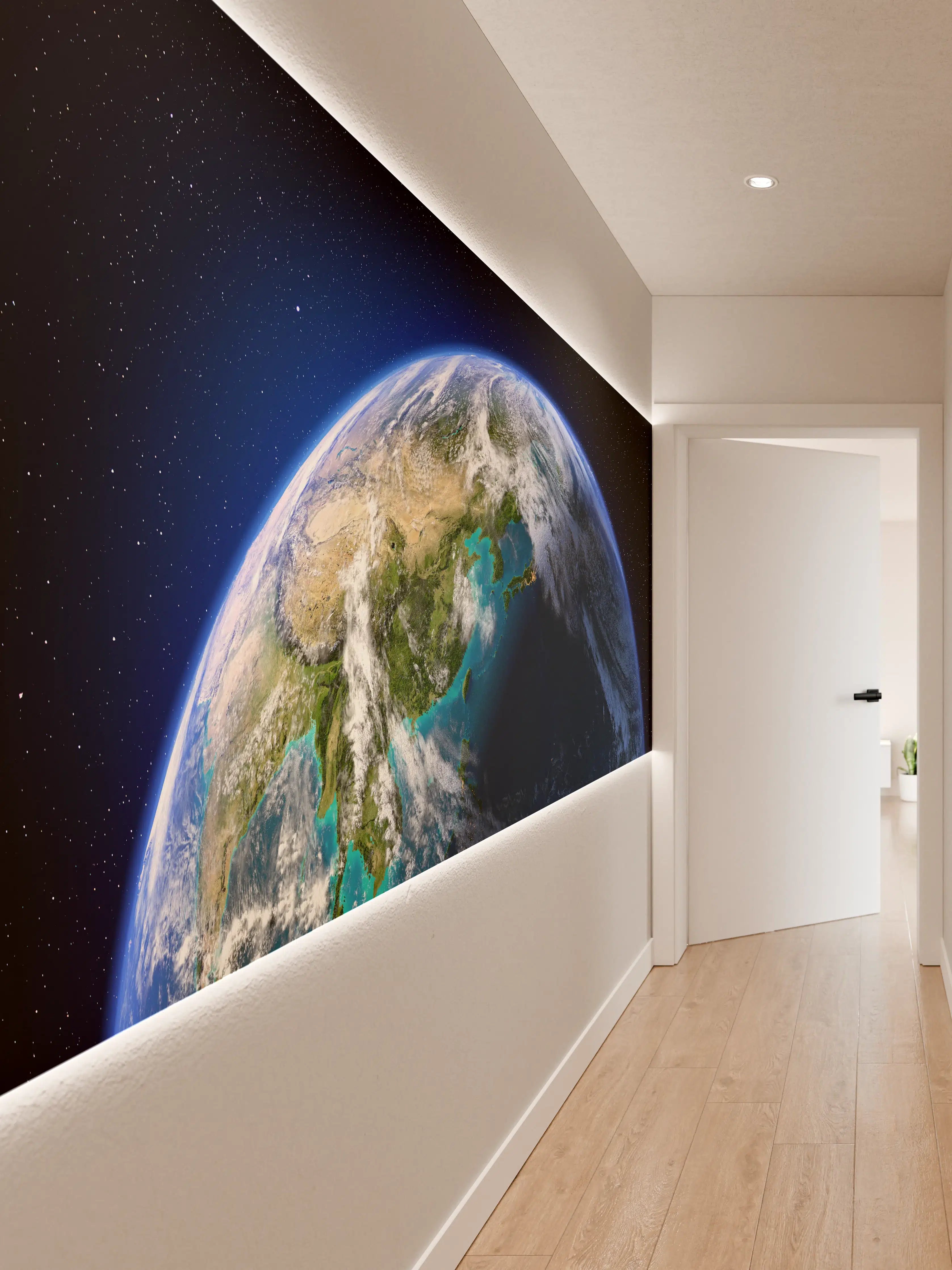 Wandverkleidung Flur - Planet Erde