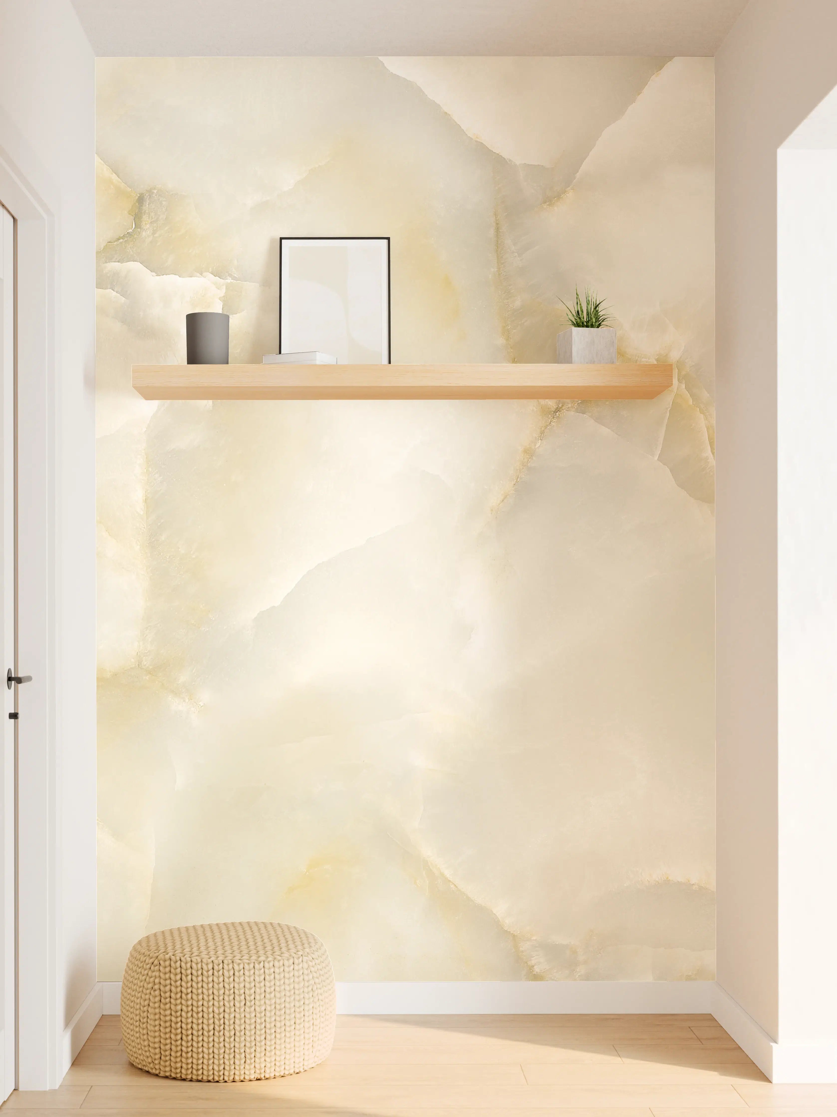 Wandverkleidung Flur - Polierter Terazzo Steinboden