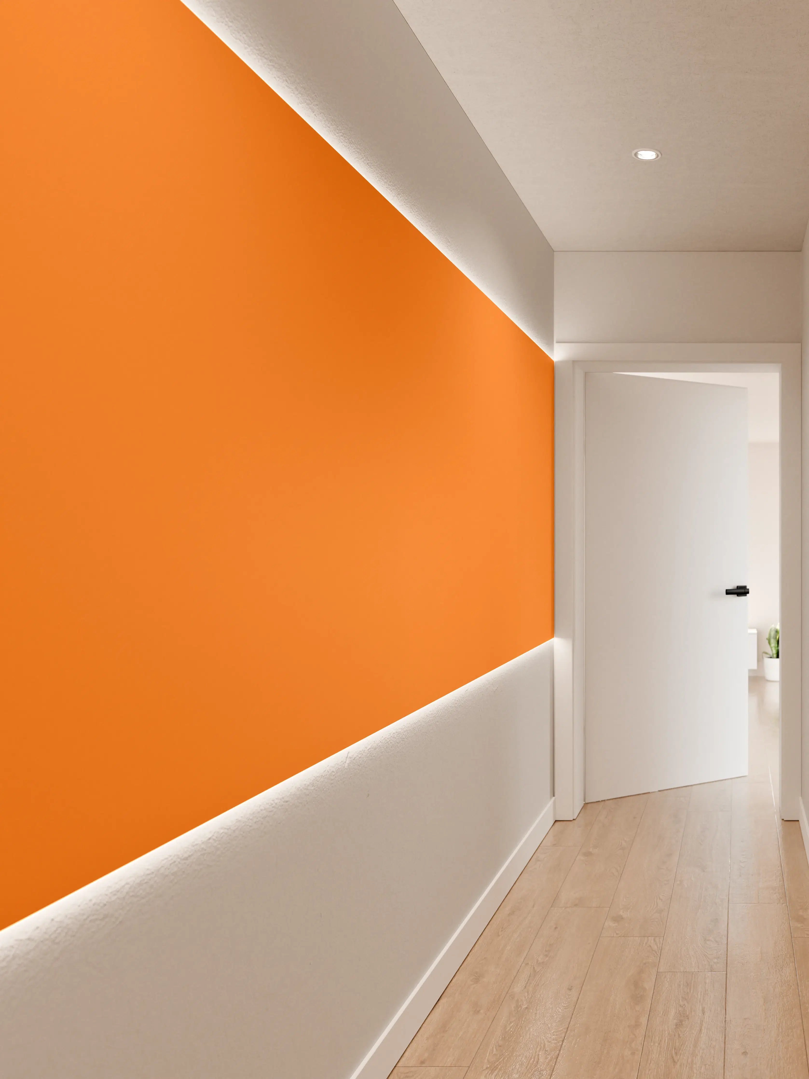 Wandverkleidung Flur - RAL 2003 (Pastellorange)