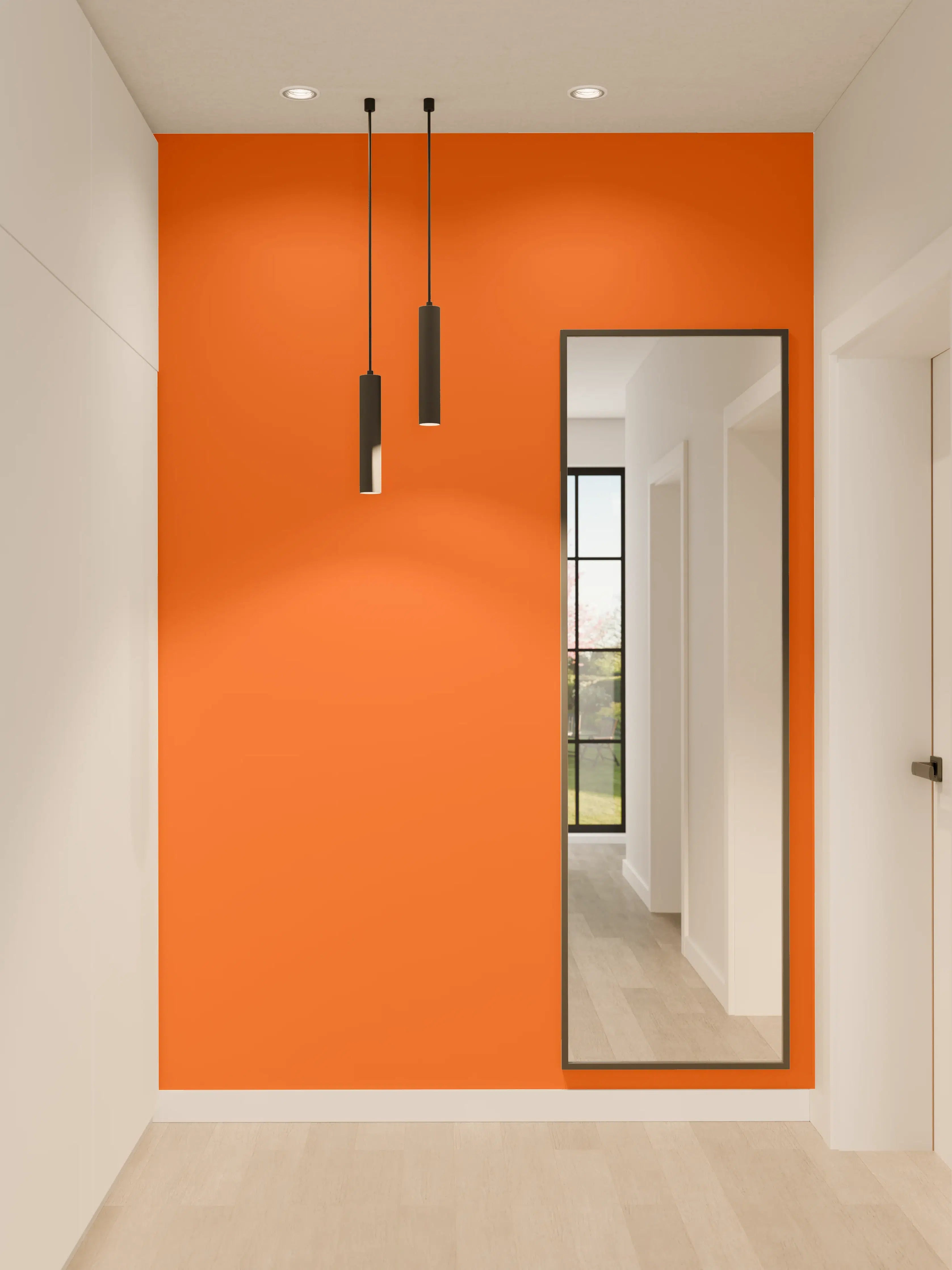 Wandverkleidung Flur - RAL 2004 (Reines Orange)