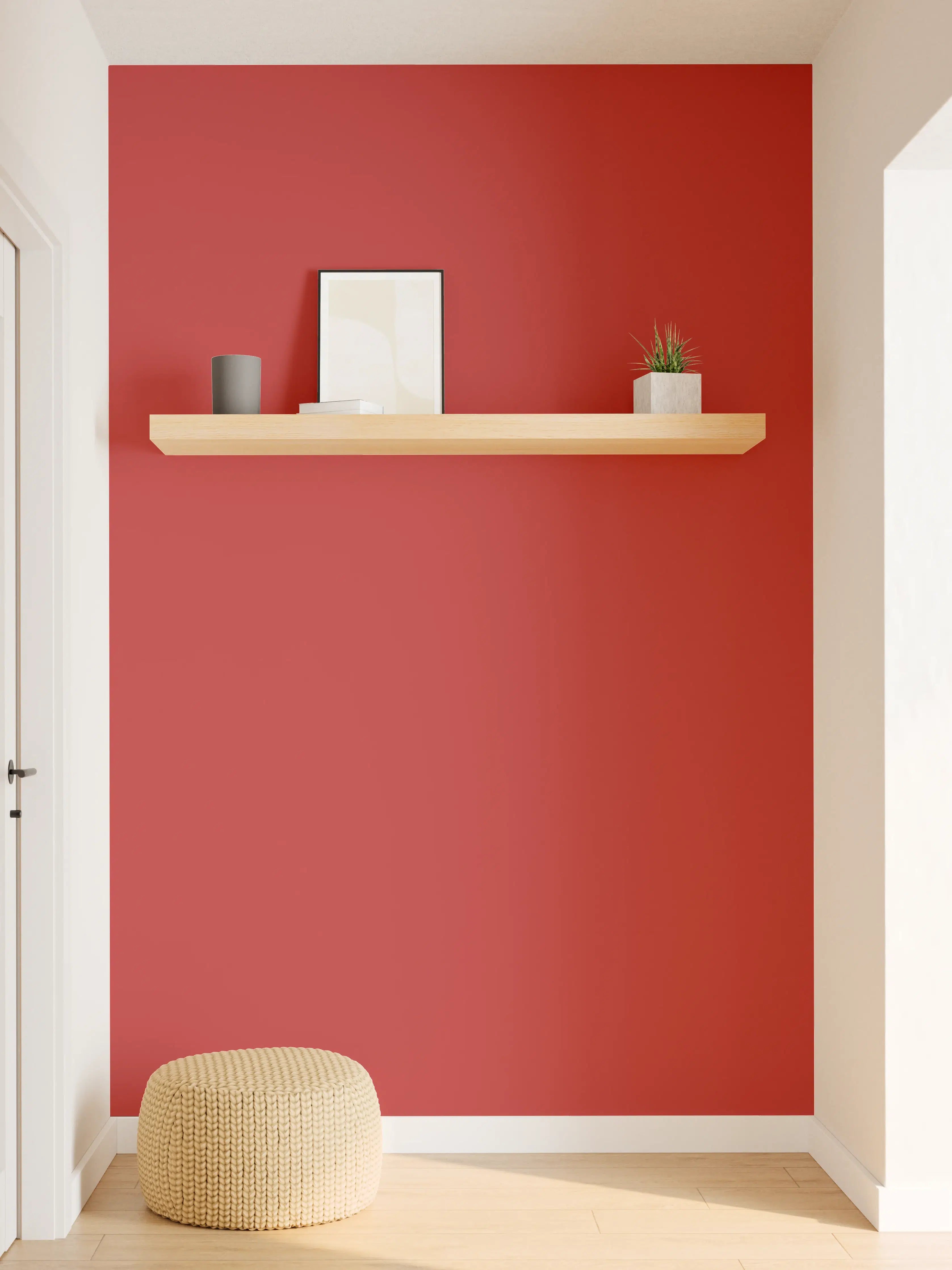 Wandverkleidung Flur - RAL 3000 (Flammenrot)