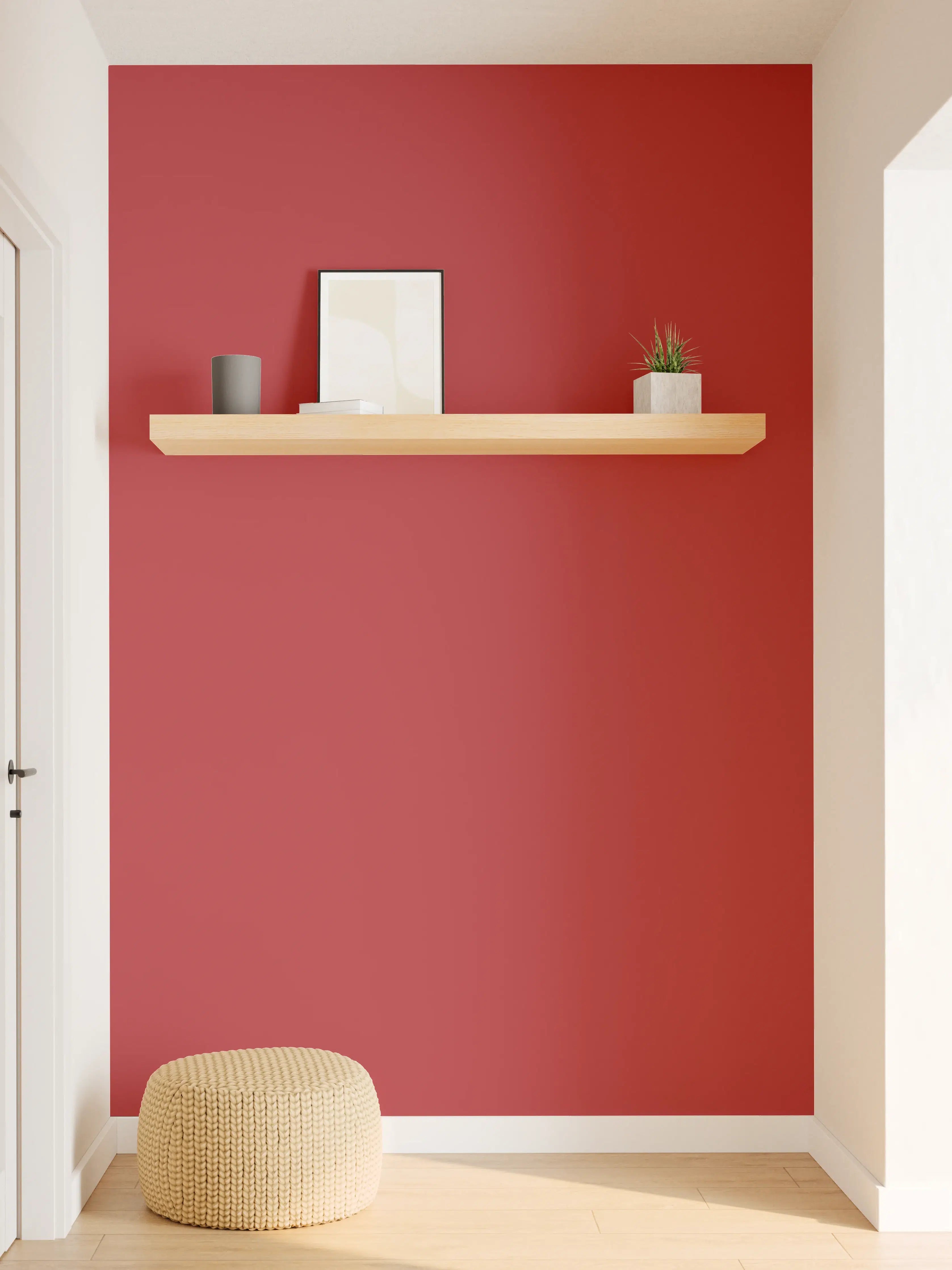 Wandverkleidung Flur - RAL 3002 (Karminrot)