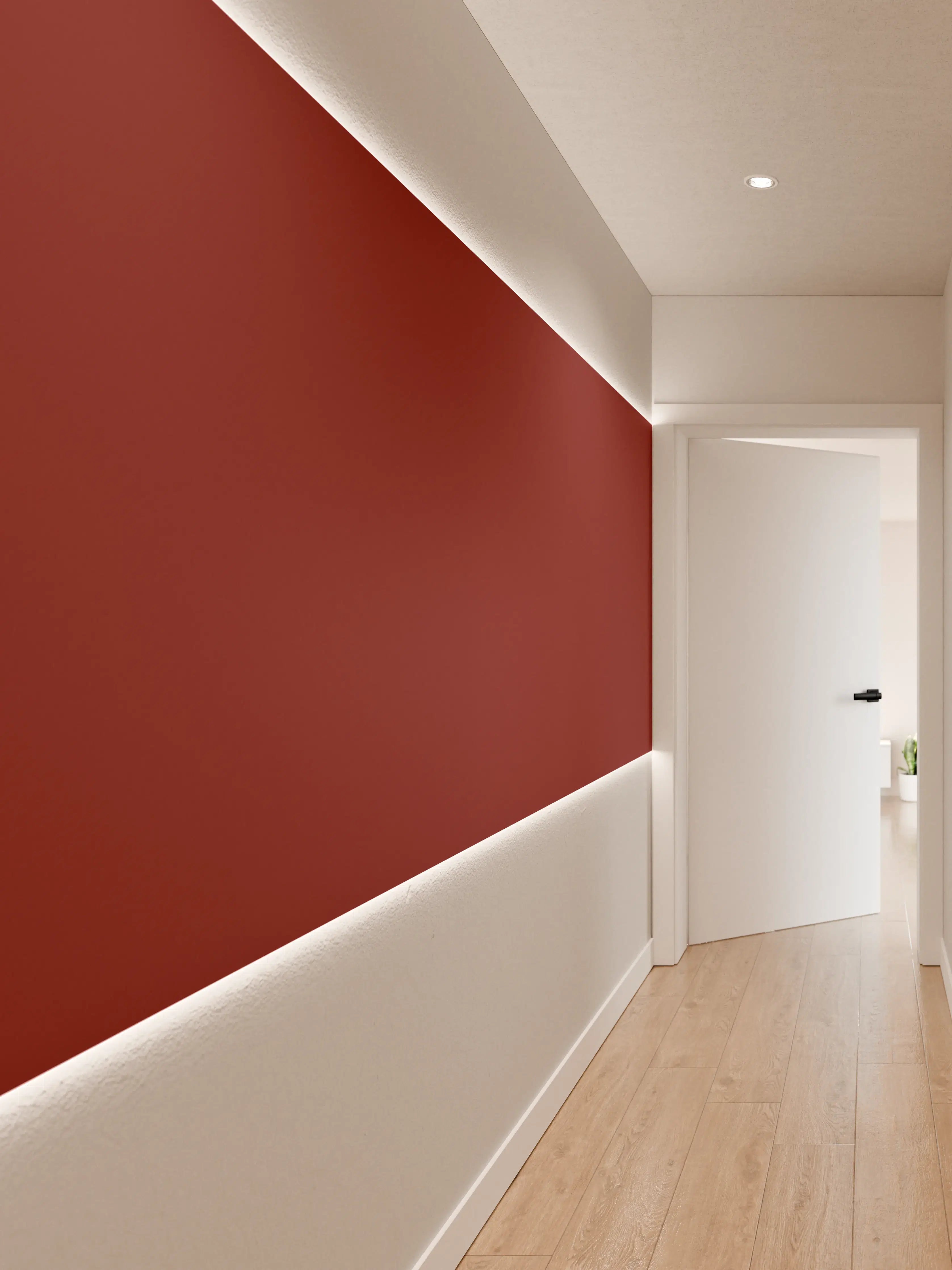 Wandverkleidung Flur - RAL 3011 (Braunrot)