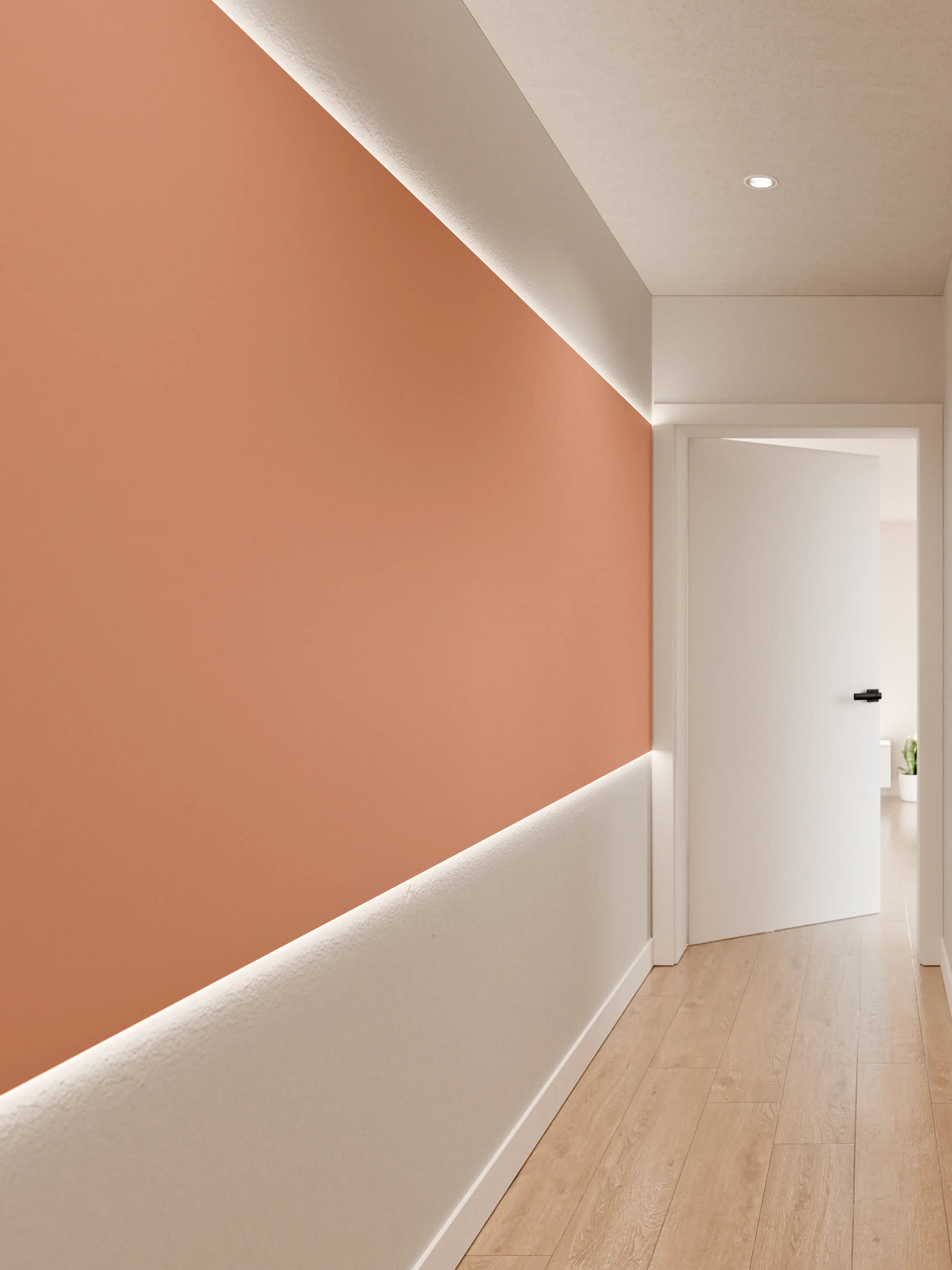 Wandverkleidung Flur - RAL 3012 (Beige-Rot)