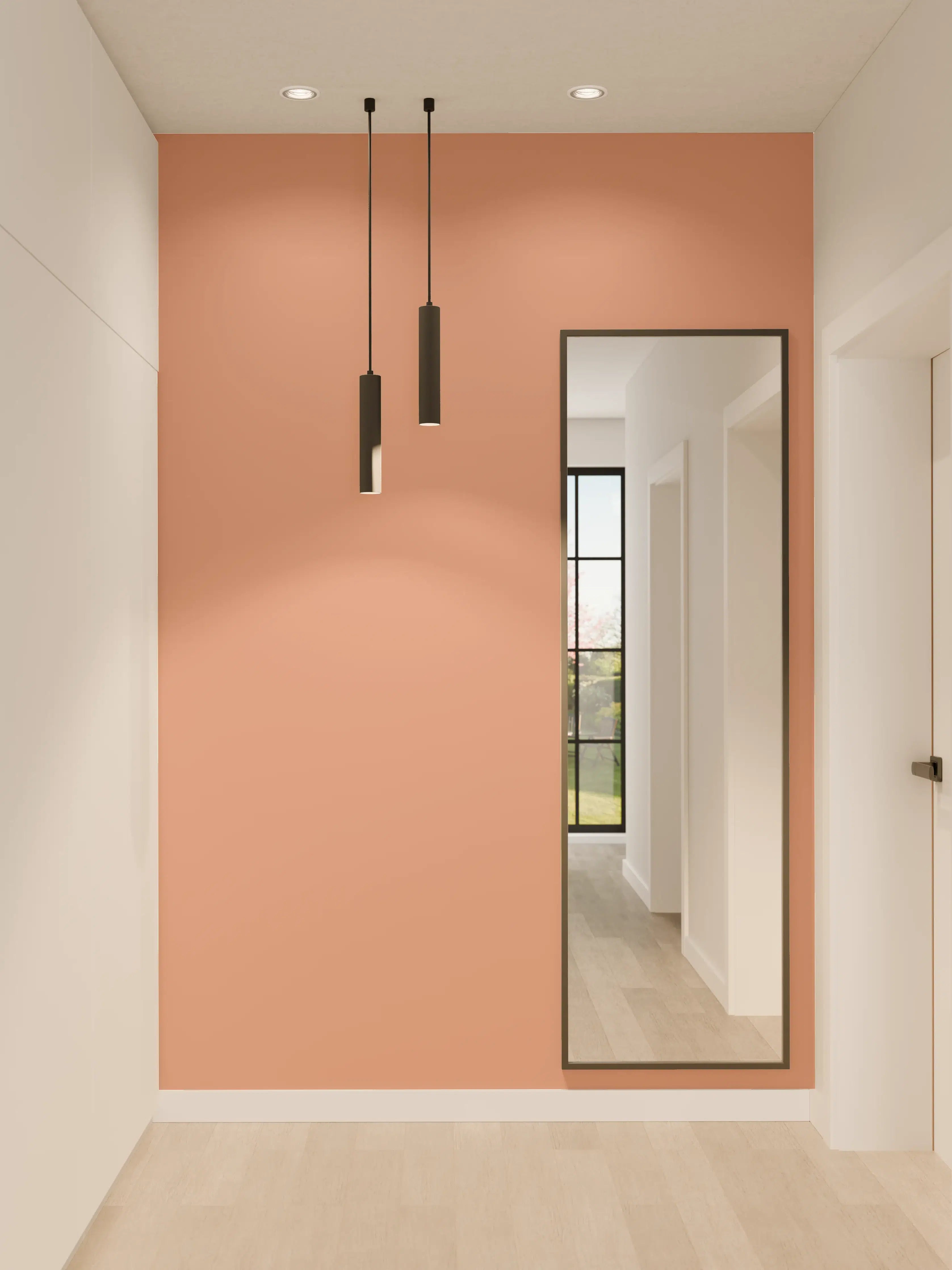 Wandverkleidung Flur - RAL 3012 (Beige-Rot)