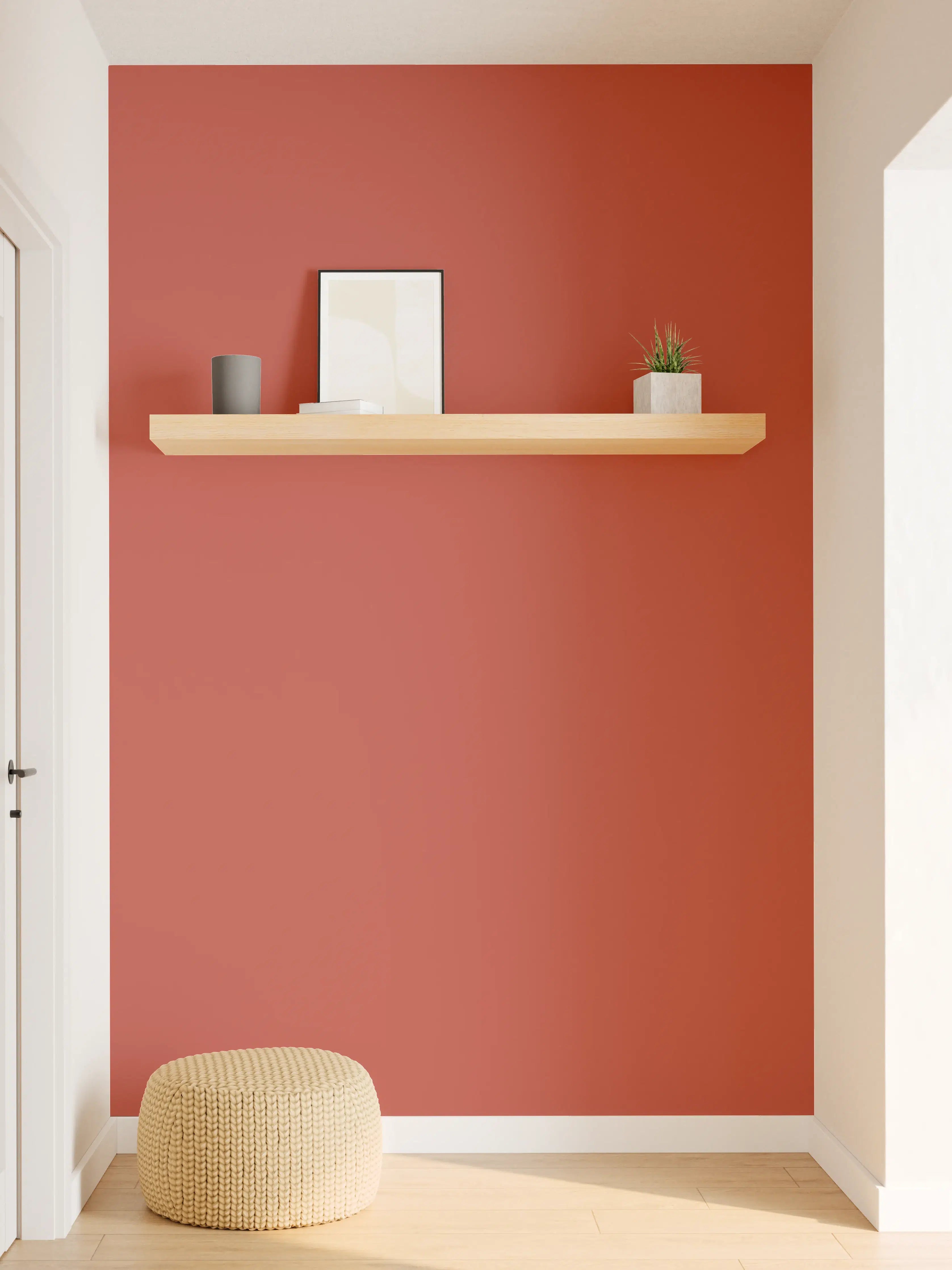 Wandverkleidung Flur - RAL 3016 (Korallenrot)