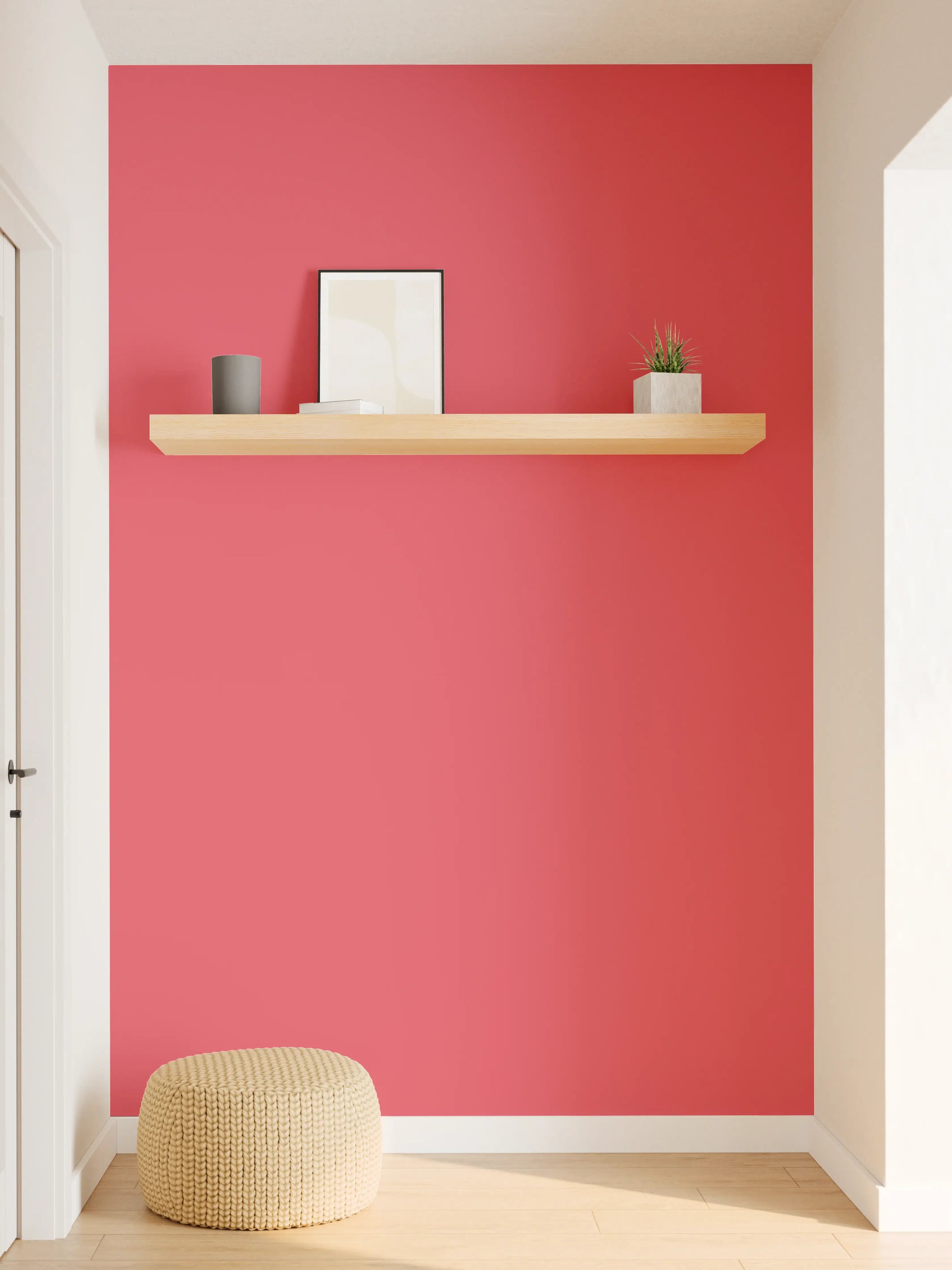 Wandverkleidung Flur - RAL 3018 (erdbeerrot)