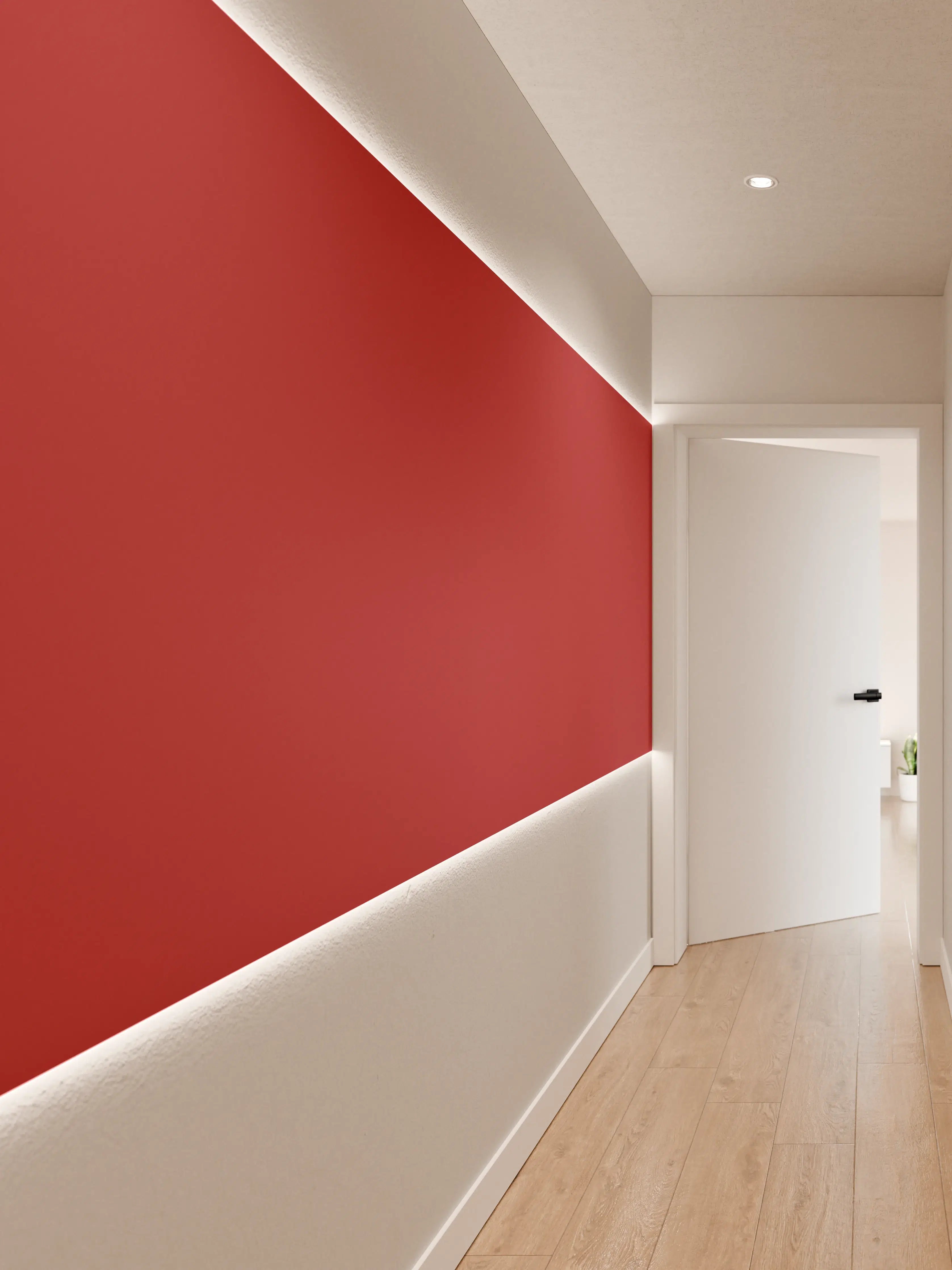 Wandverkleidung Flur - RAL 3031 (Orientrot)