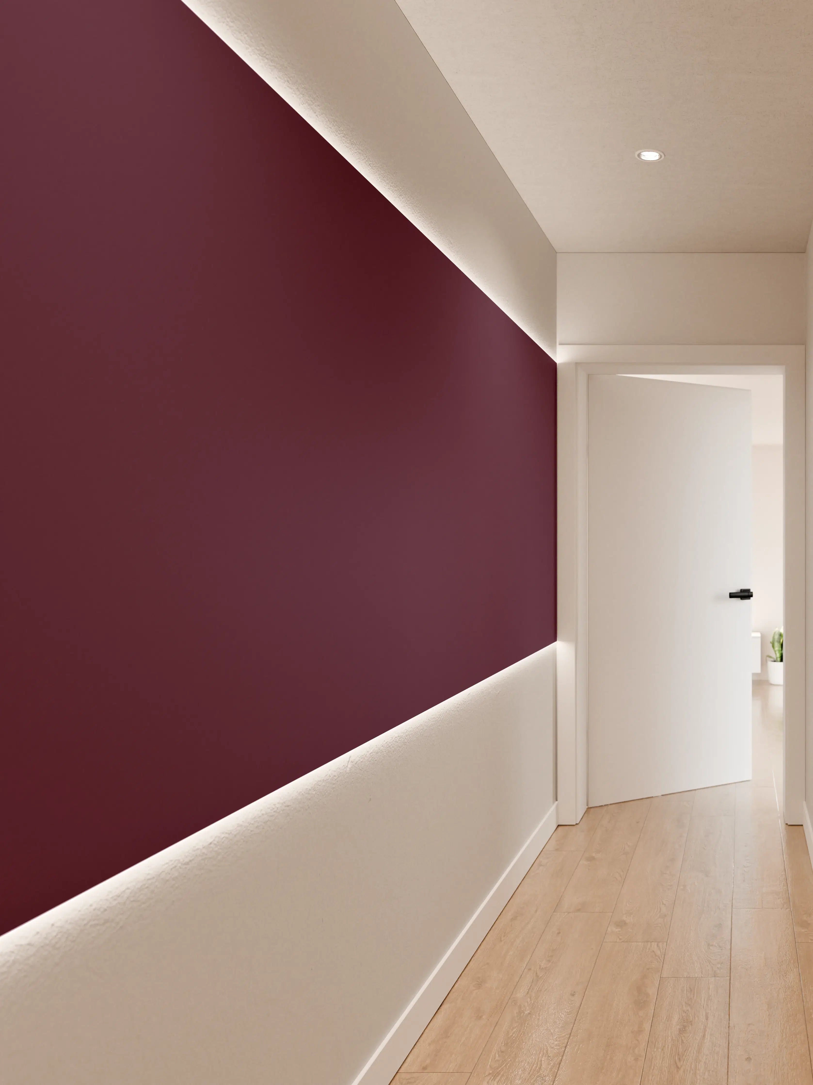 Wandverkleidung Flur - RAL 4007 (Purpurviolett)