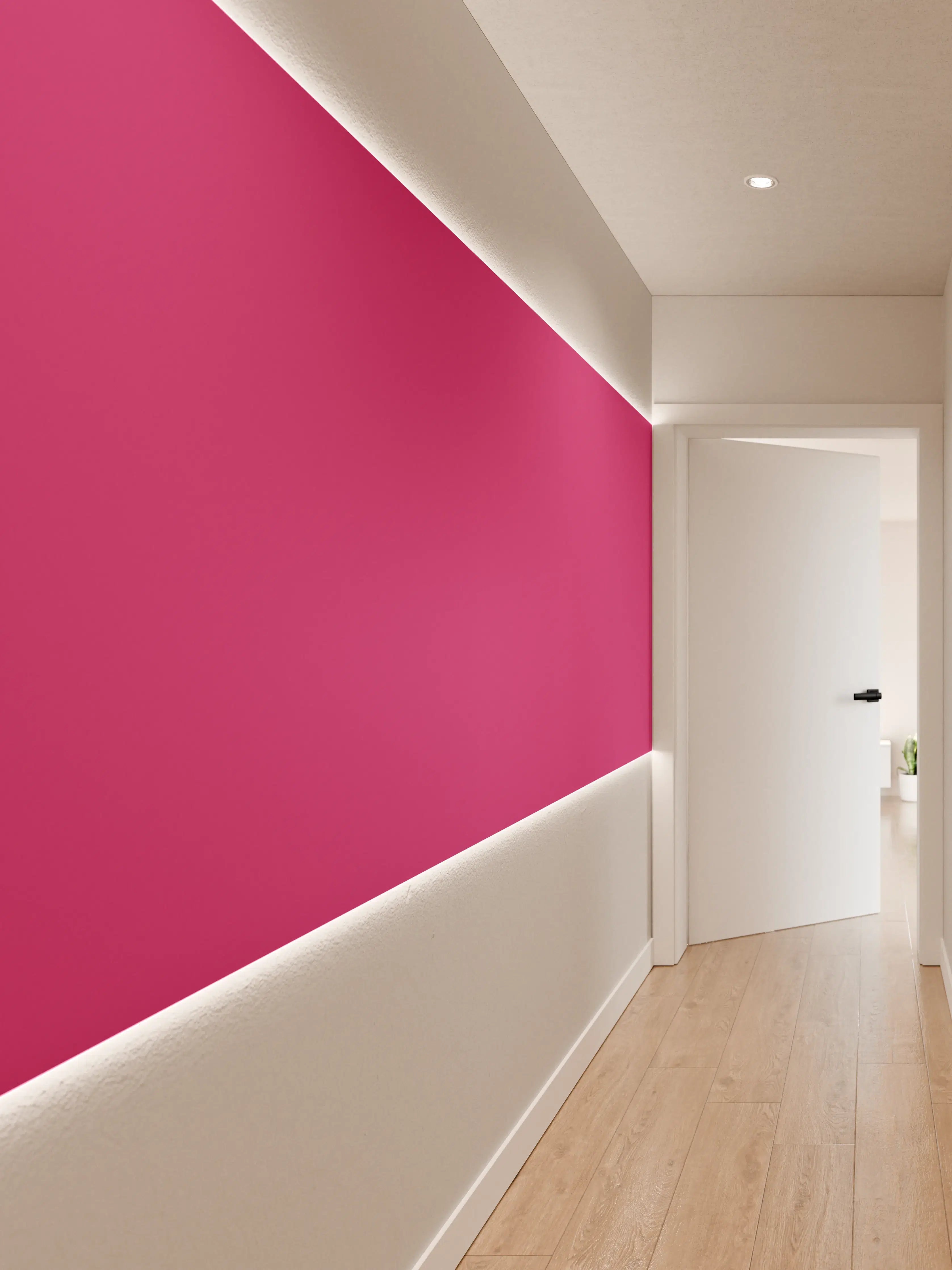 Wandverkleidung Flur - RAL 4010 (Telemagenta)
