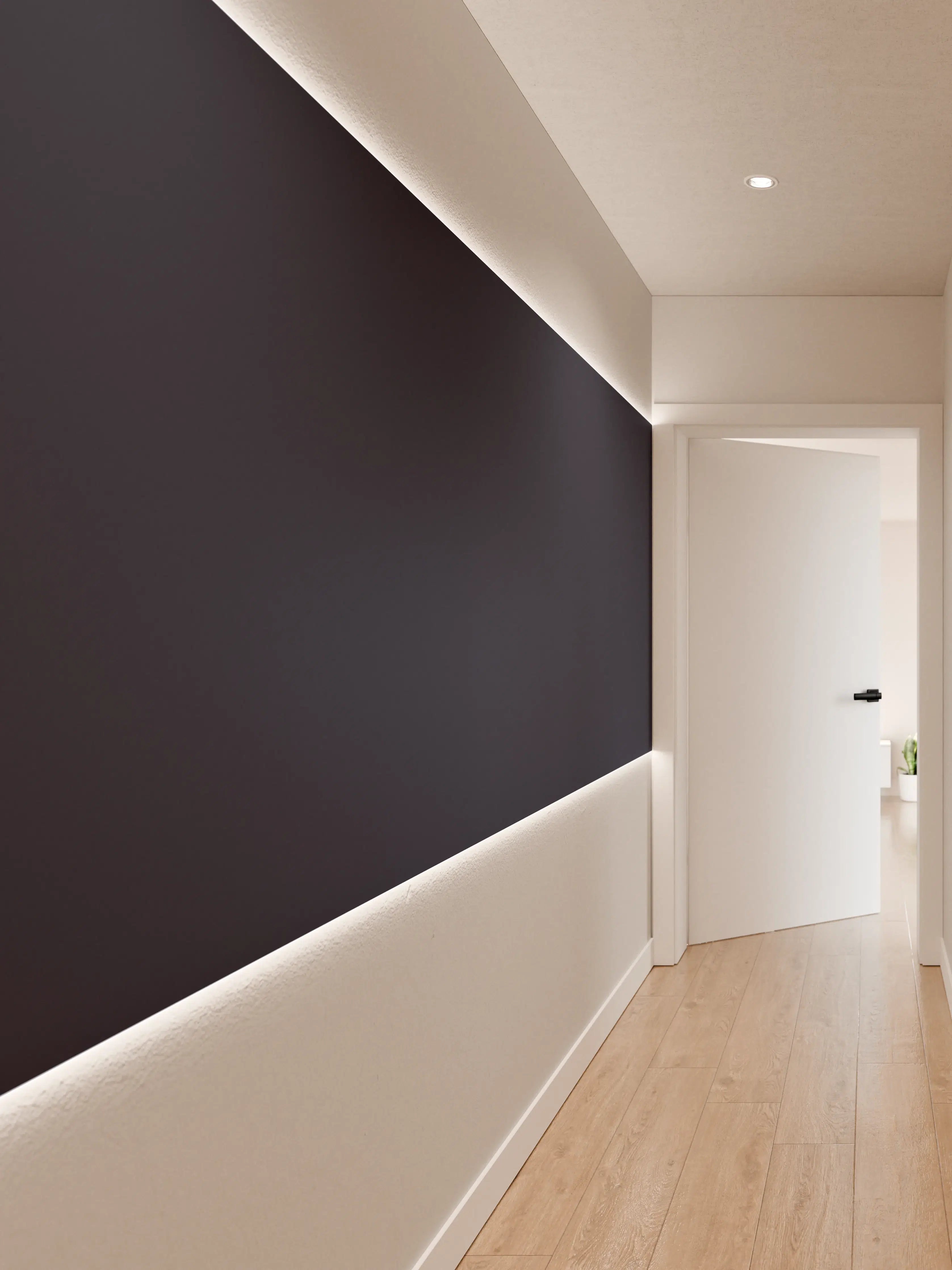 Wandverkleidung Flur - RAL 5011 (Stahlblau)