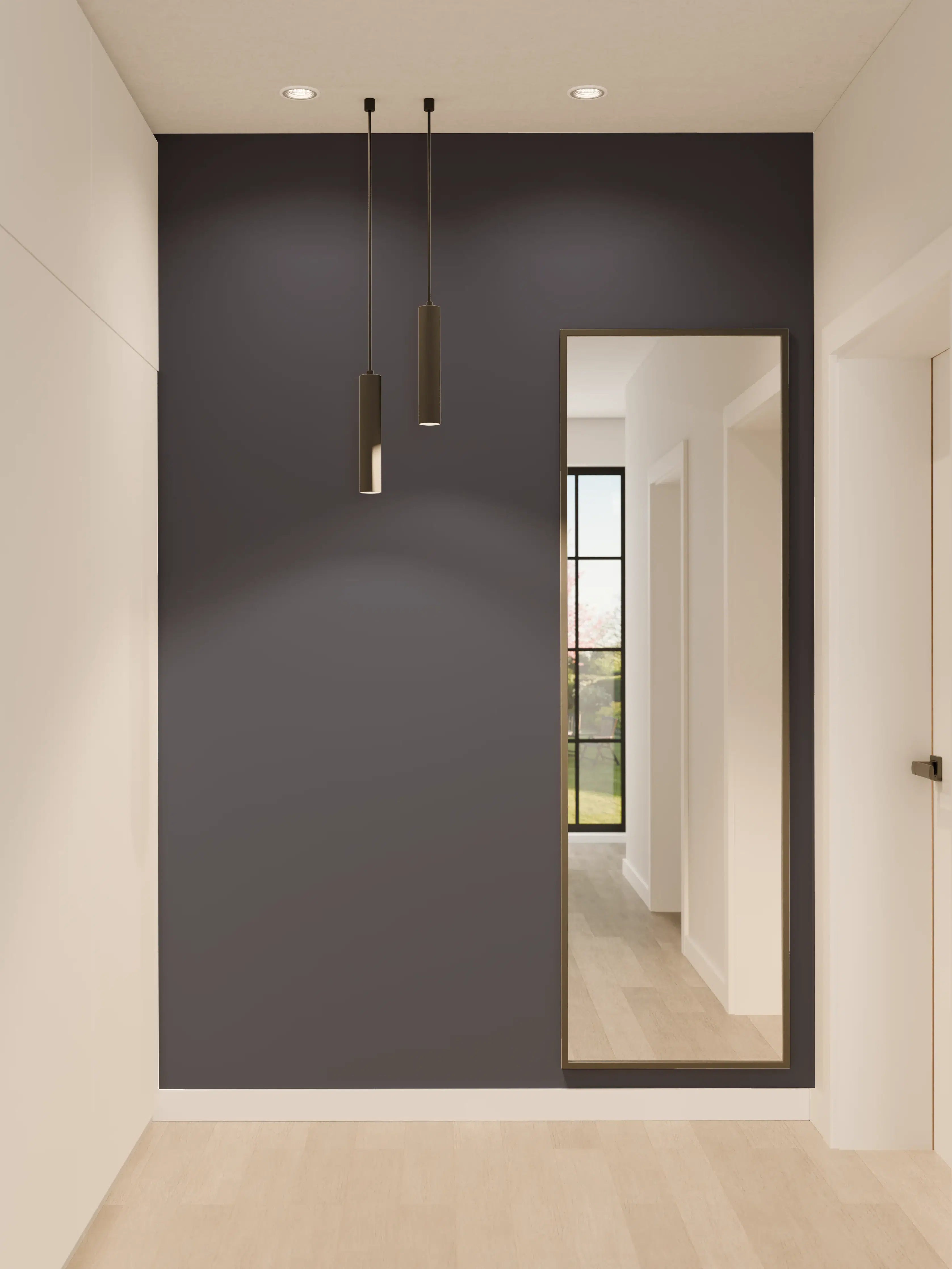 Wandverkleidung Flur - RAL 5011 (Stahlblau)