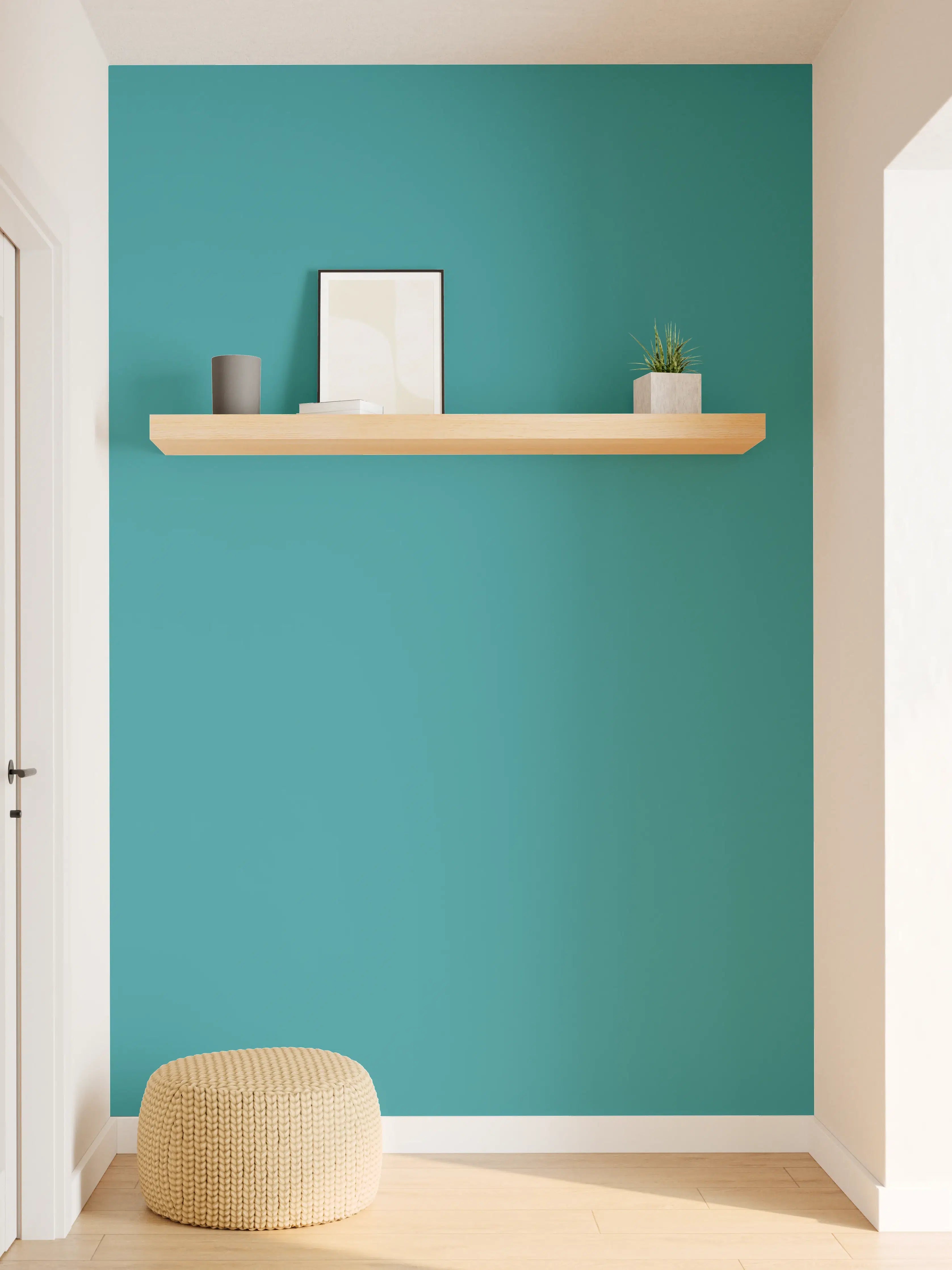 Wandverkleidung Flur - RAL 5018 (Türkisblau)