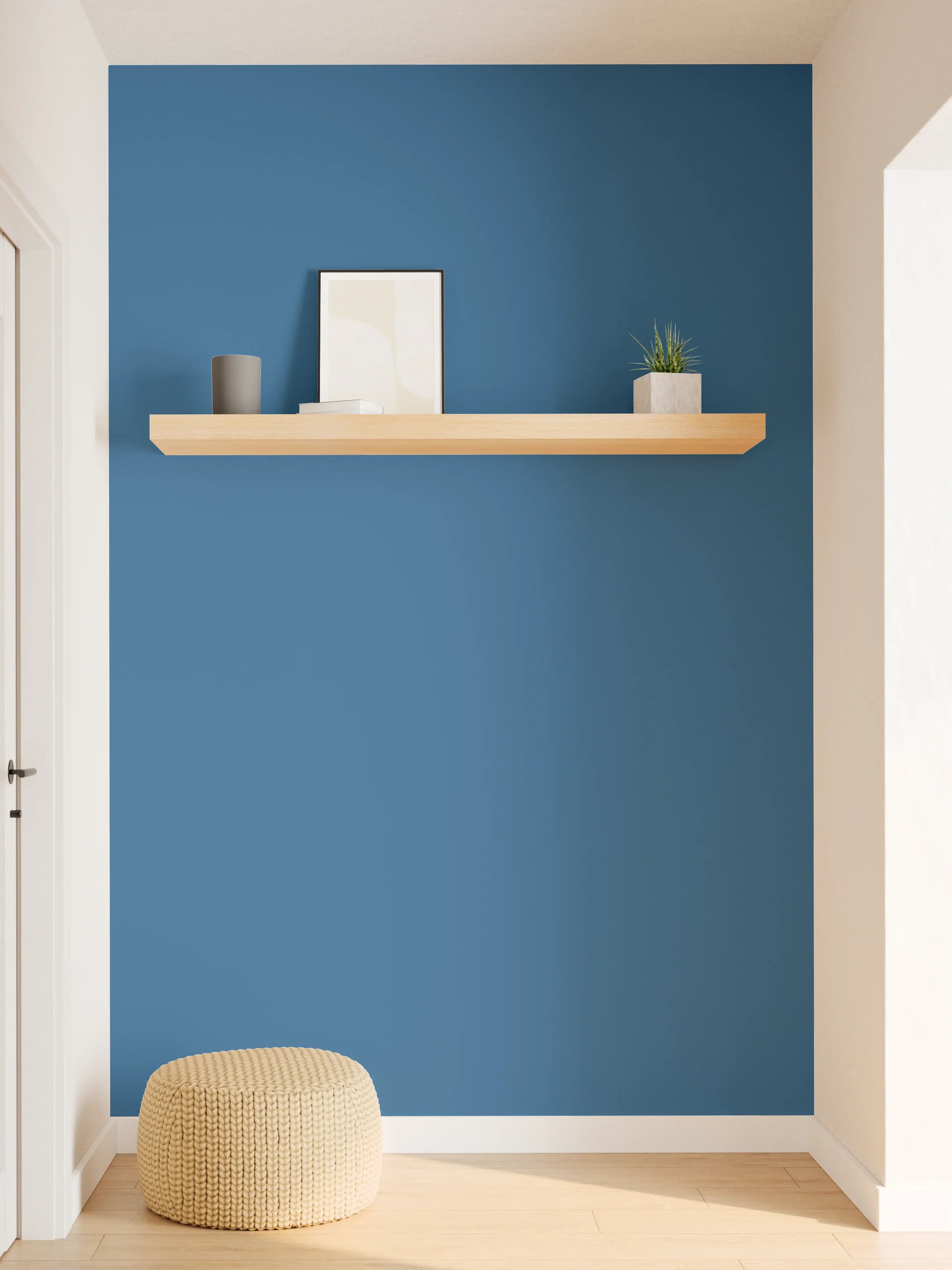 Wandverkleidung Flur - RAL 5019 (Capri-Blau)