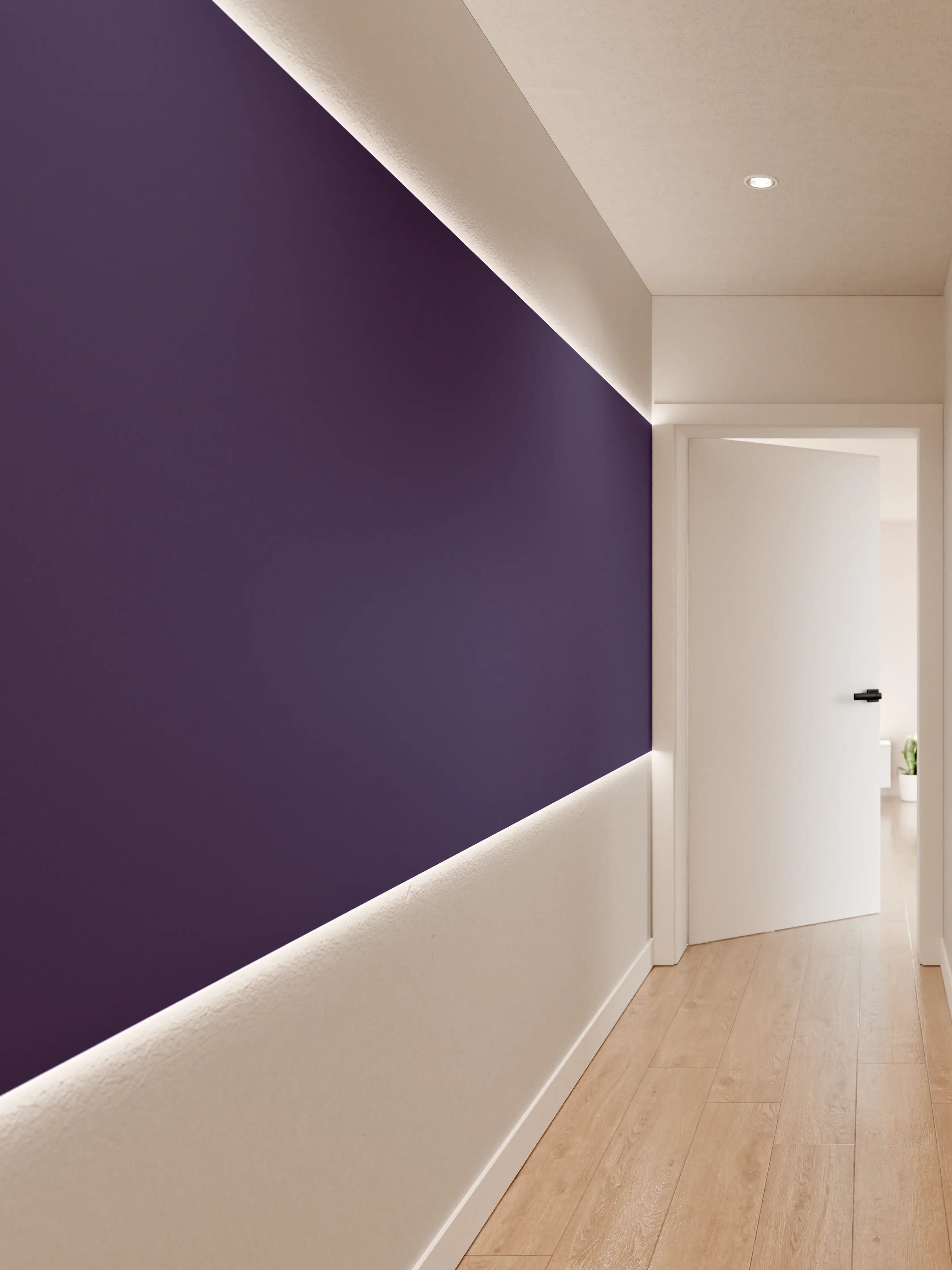 Wandverkleidung Flur - RAL 5022 (Nachtblau)