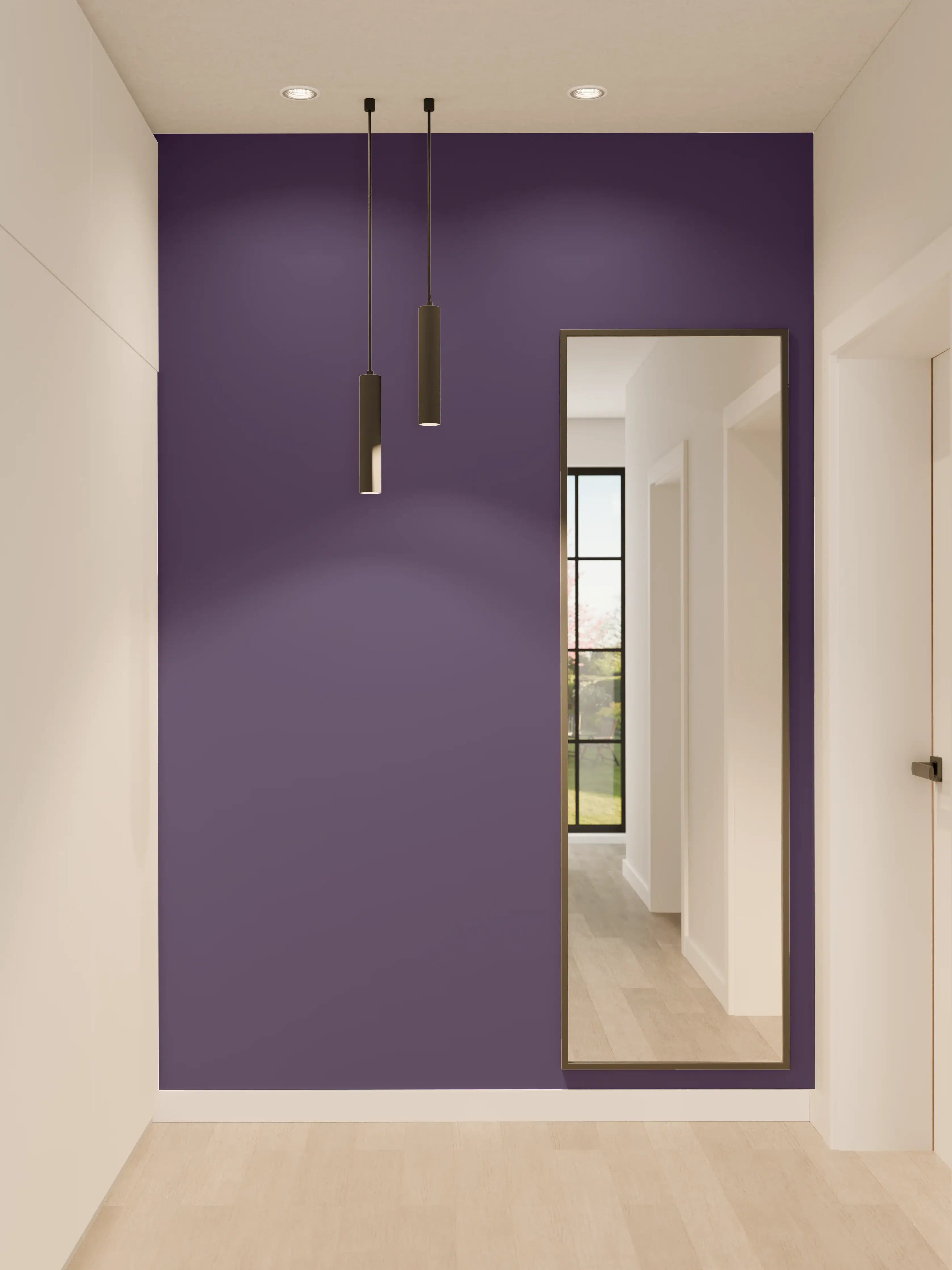 Wandverkleidung Flur - RAL 5022 (Nachtblau)