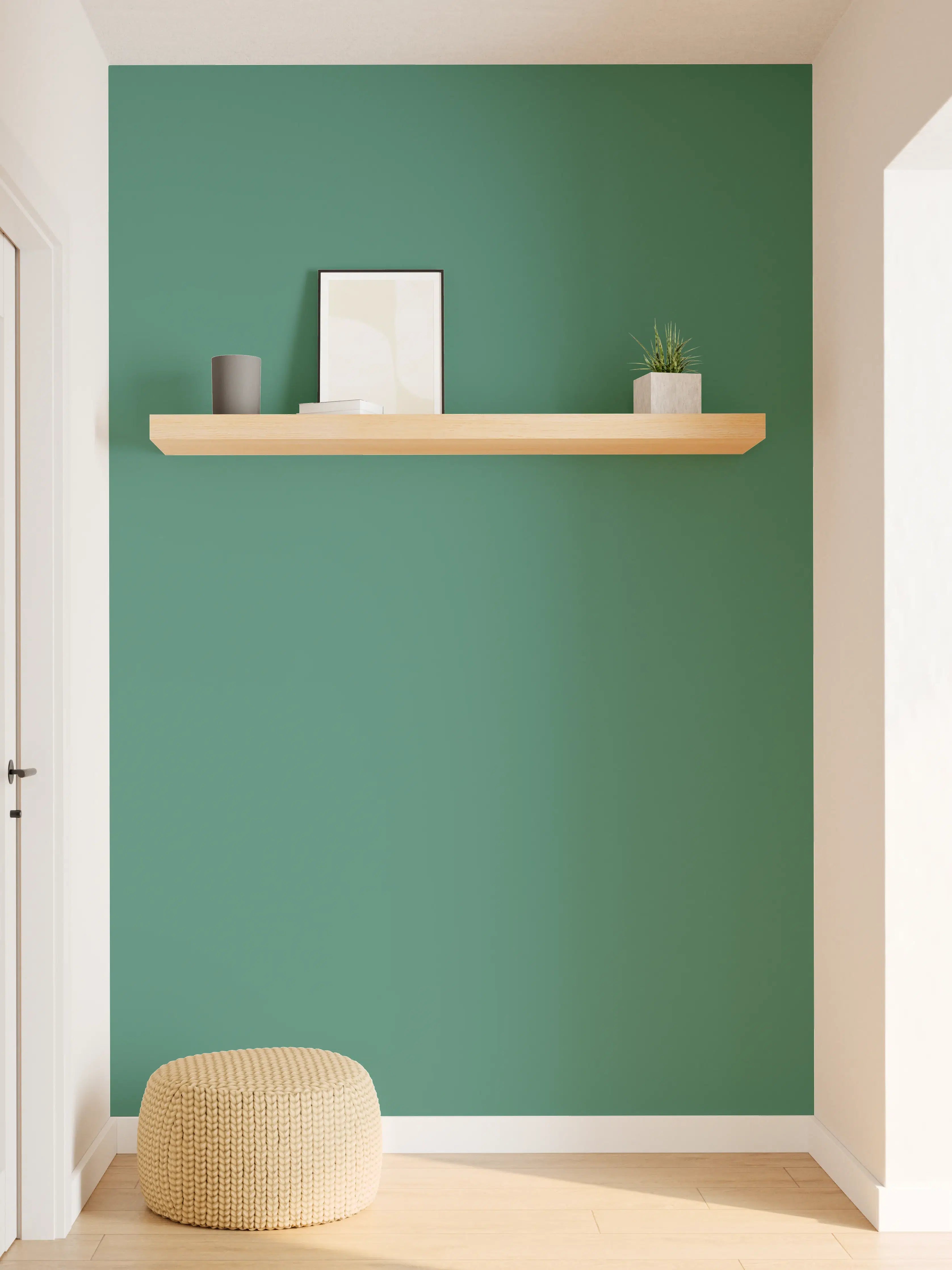 Wandverkleidung Flur - RAL 6000 (Patinagrün)