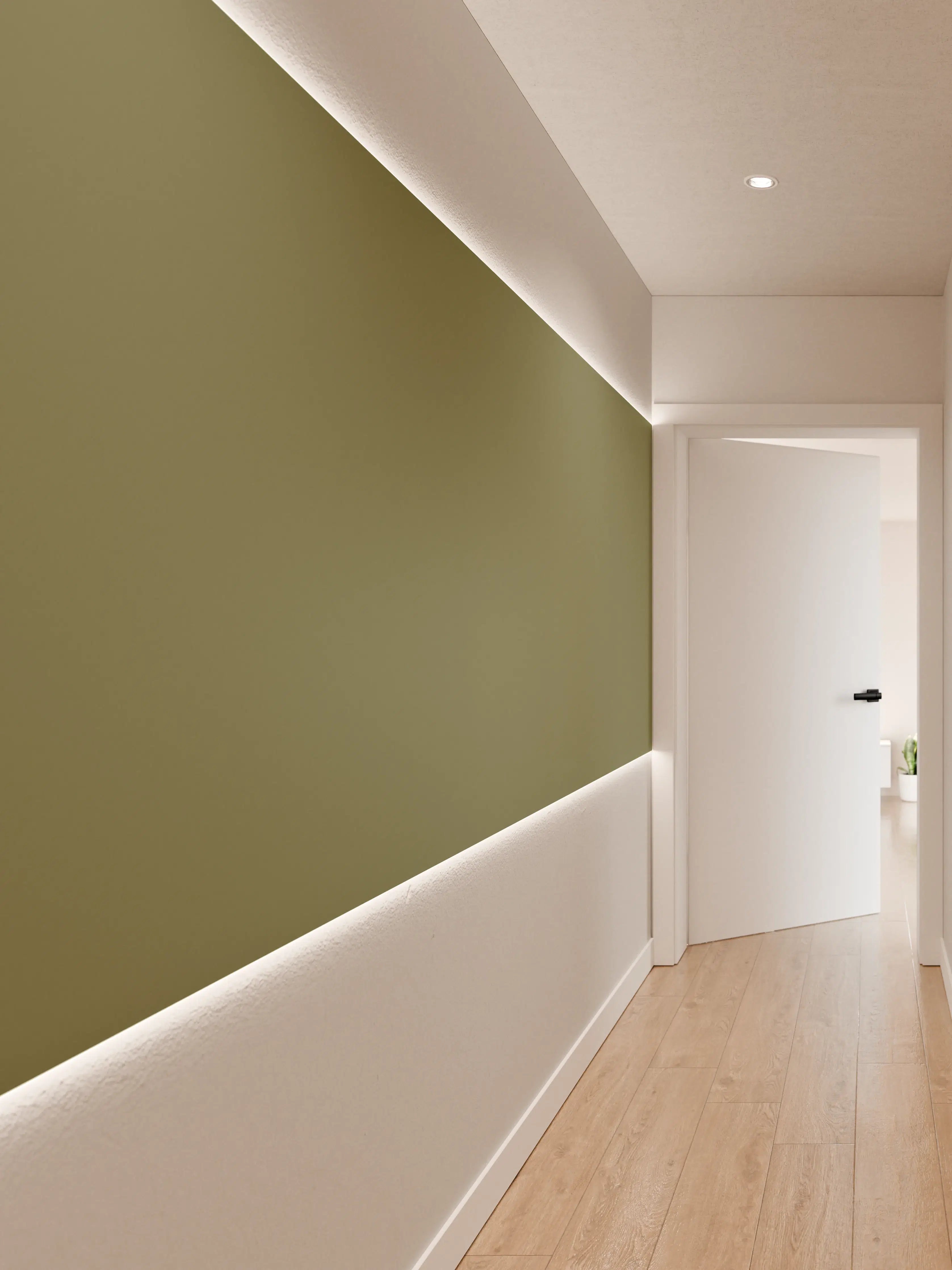 Wandverkleidung Flur - RAL 6013 (Schilfgrün)