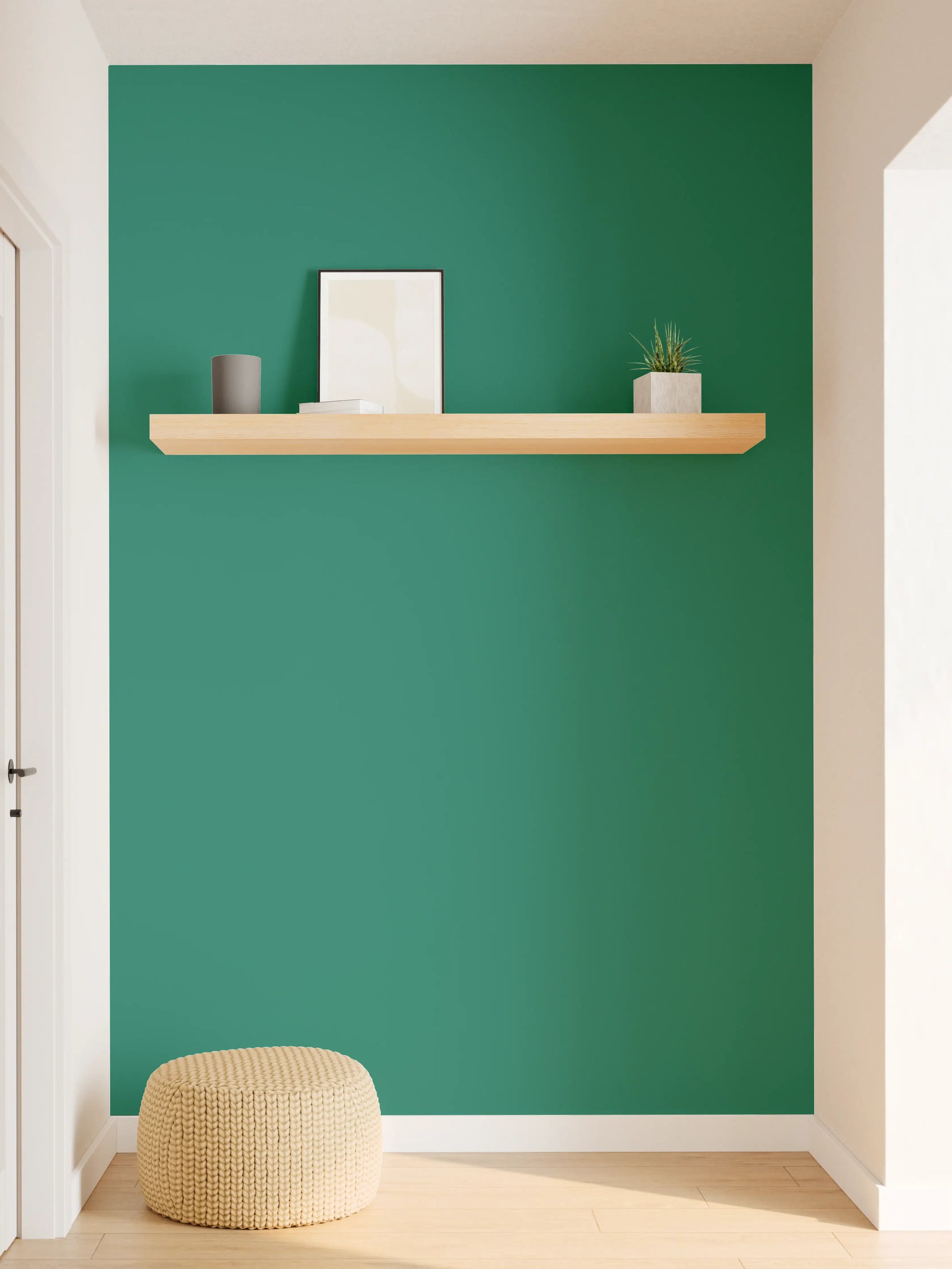 Wandverkleidung Flur - RAL 6016 (Türkisgrün)