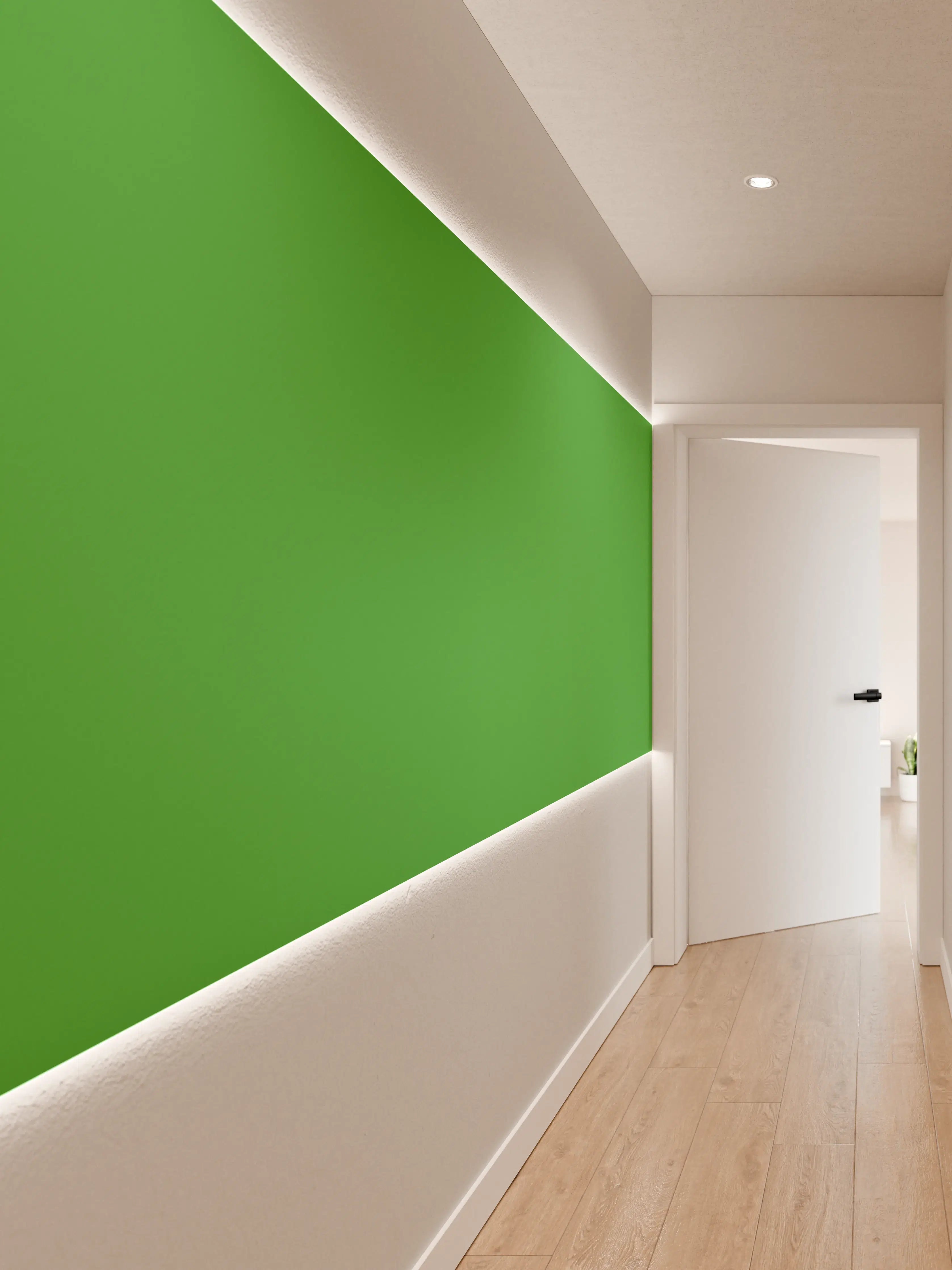 Wandverkleidung Flur - RAL 6018 (Gelbgrün)