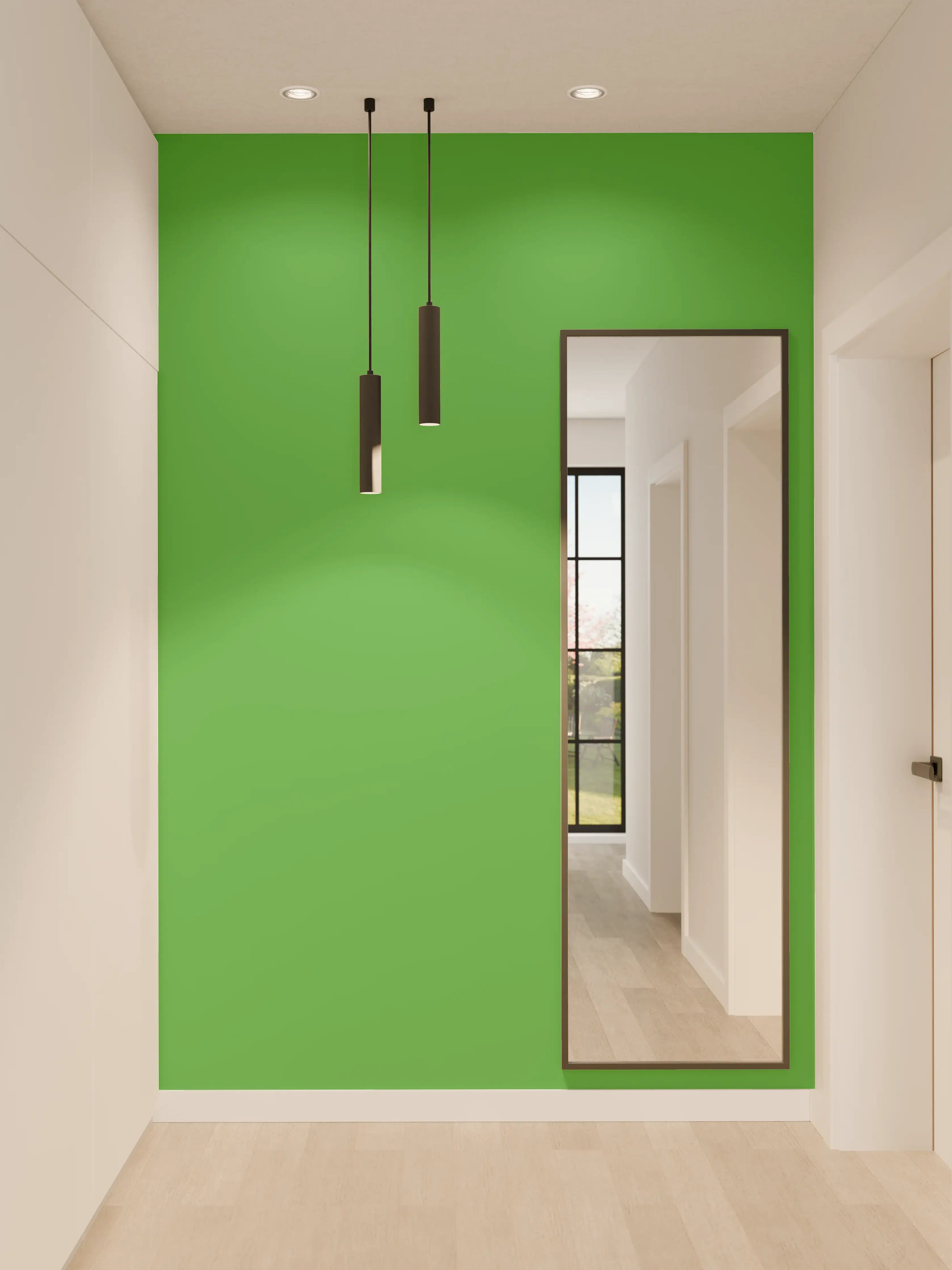 Wandverkleidung Flur - RAL 6018 (Gelbgrün)