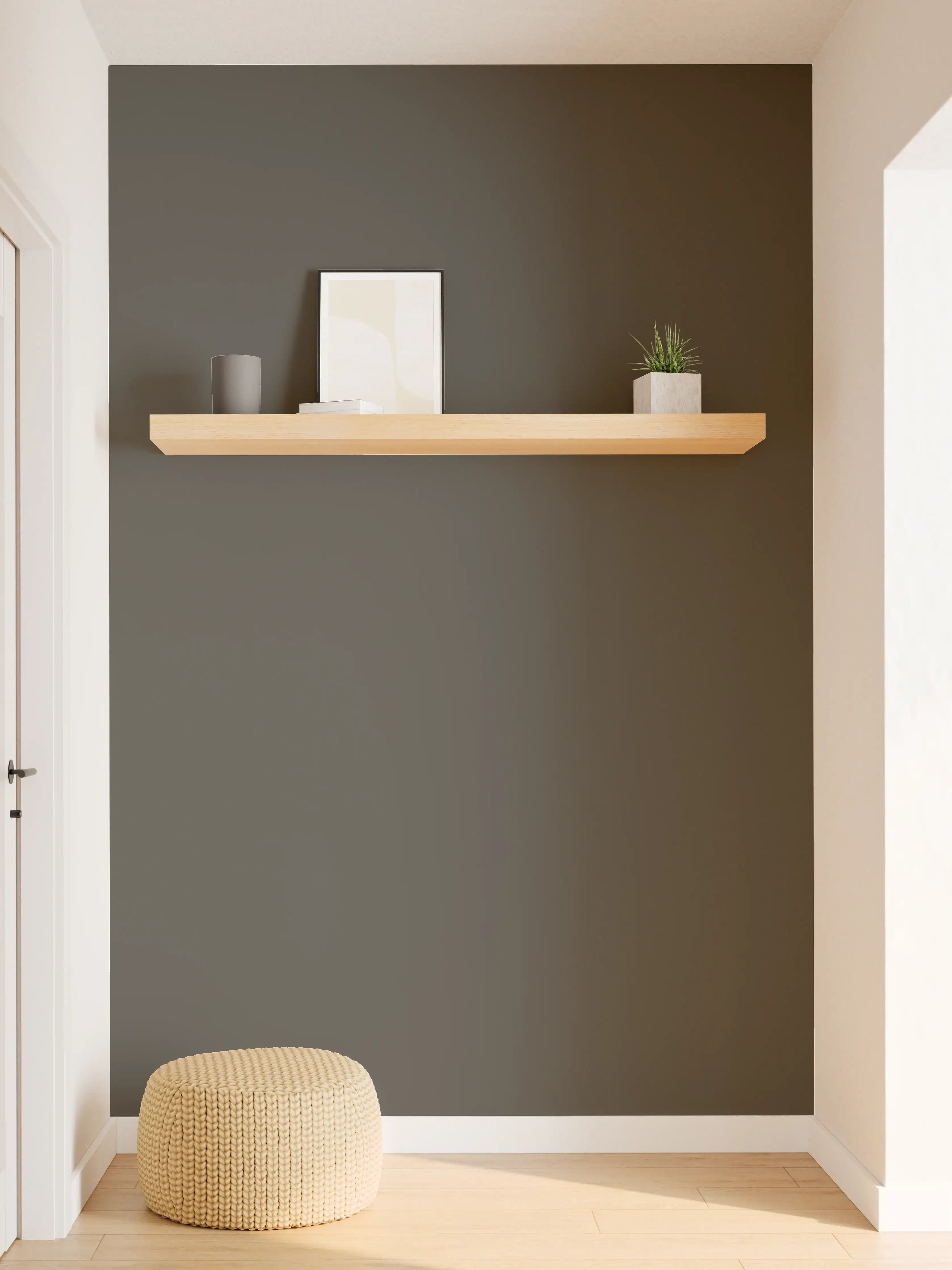 Wandverkleidung Flur - RAL 6022 (Braunoliv)