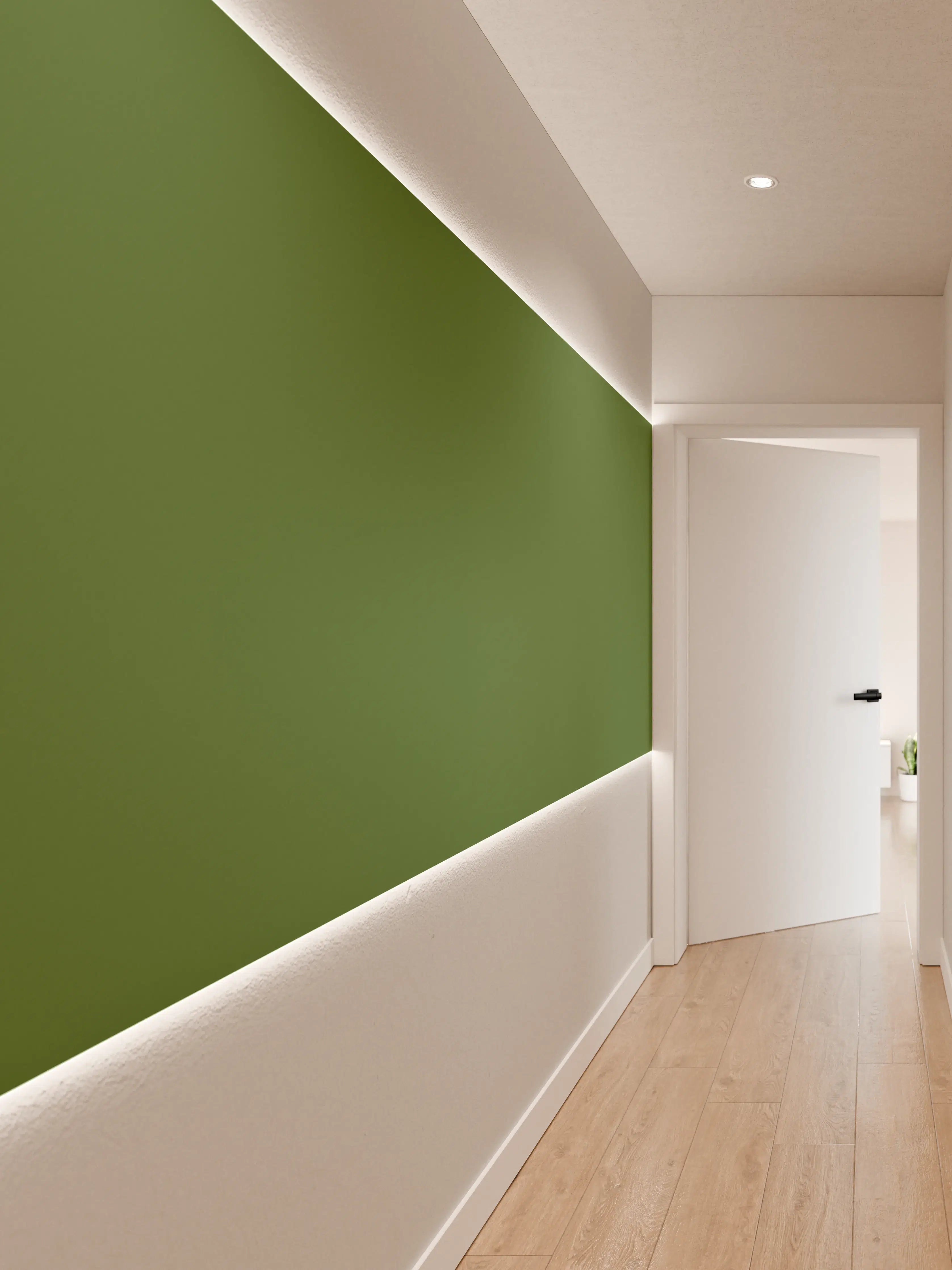 Wandverkleidung Flur - RAL 6025 (Farngrün)