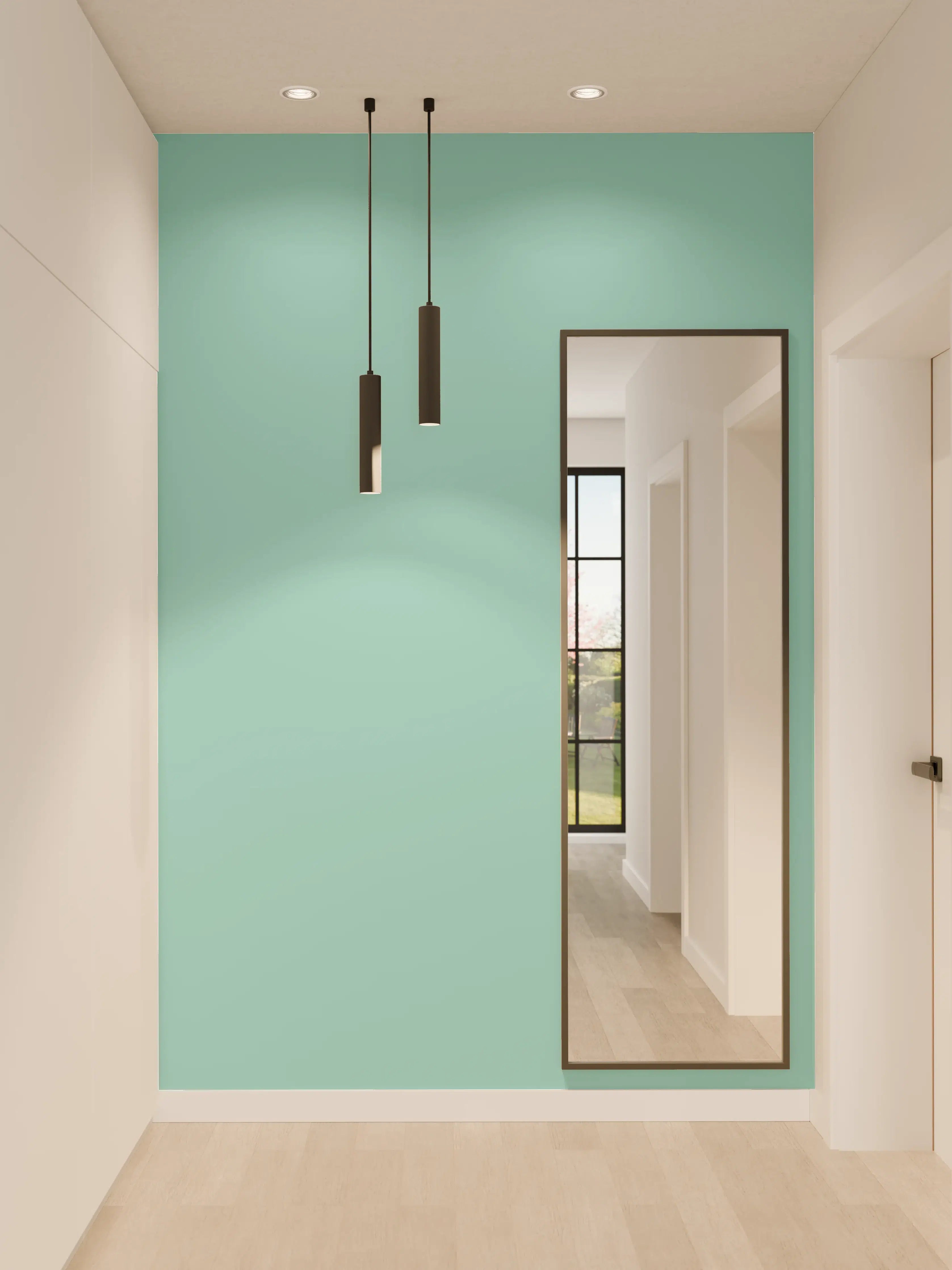 Wandverkleidung Flur - RAL 6027 (Hellgrün)