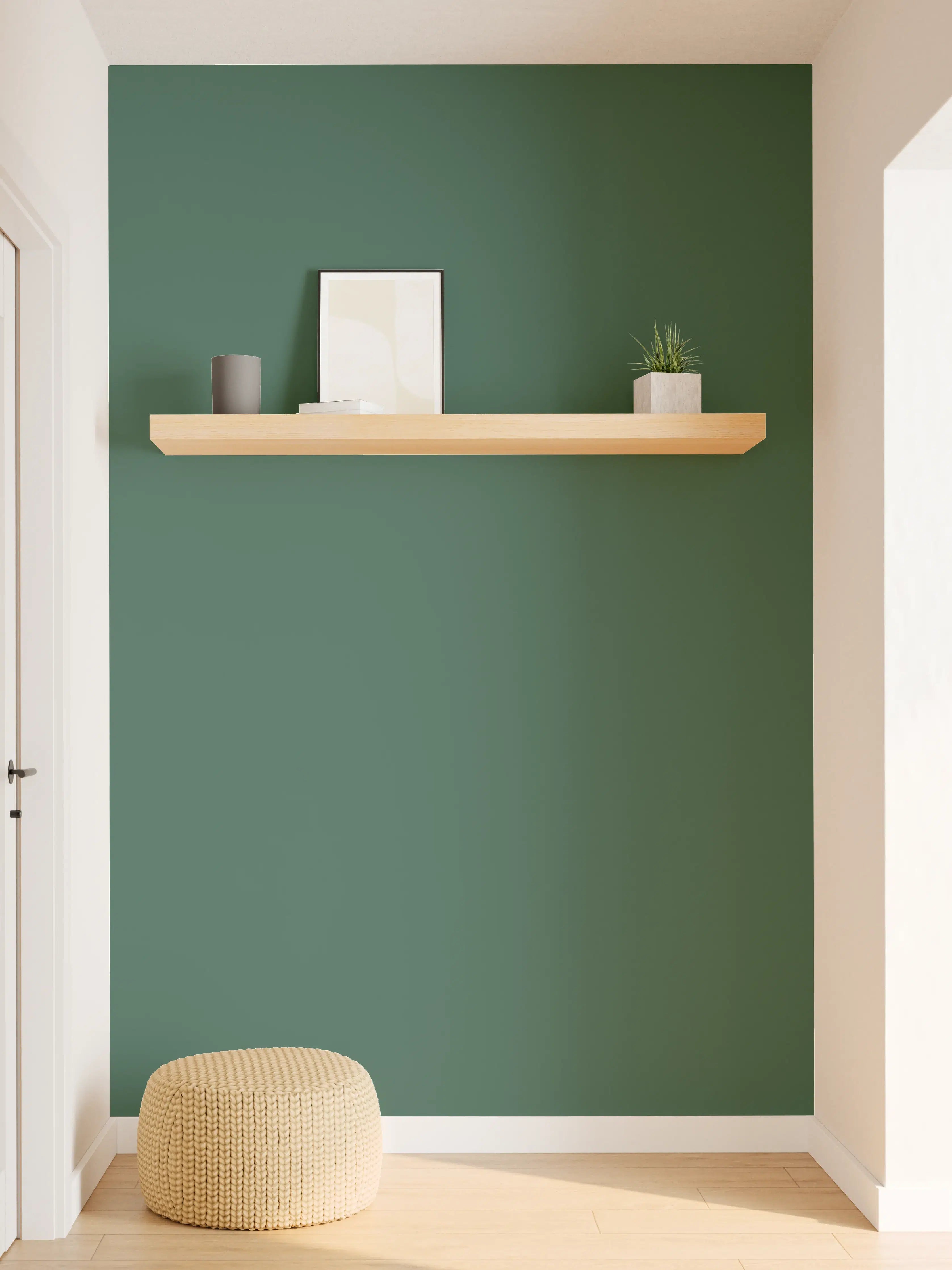 Wandverkleidung Flur - RAL 6028 (Kieferngrün)