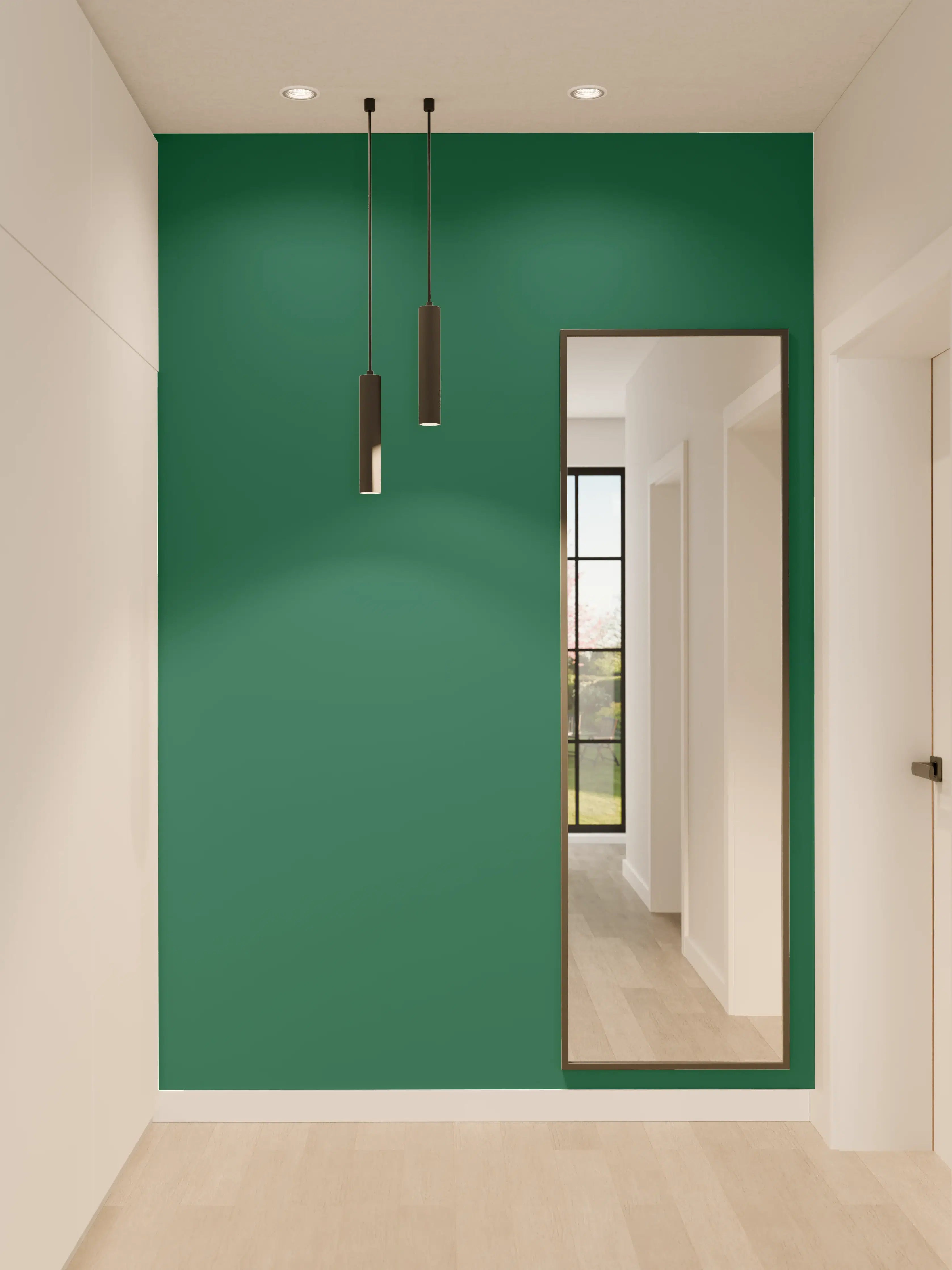 Wandverkleidung Flur - RAL 6036 (Perlopalgrün)