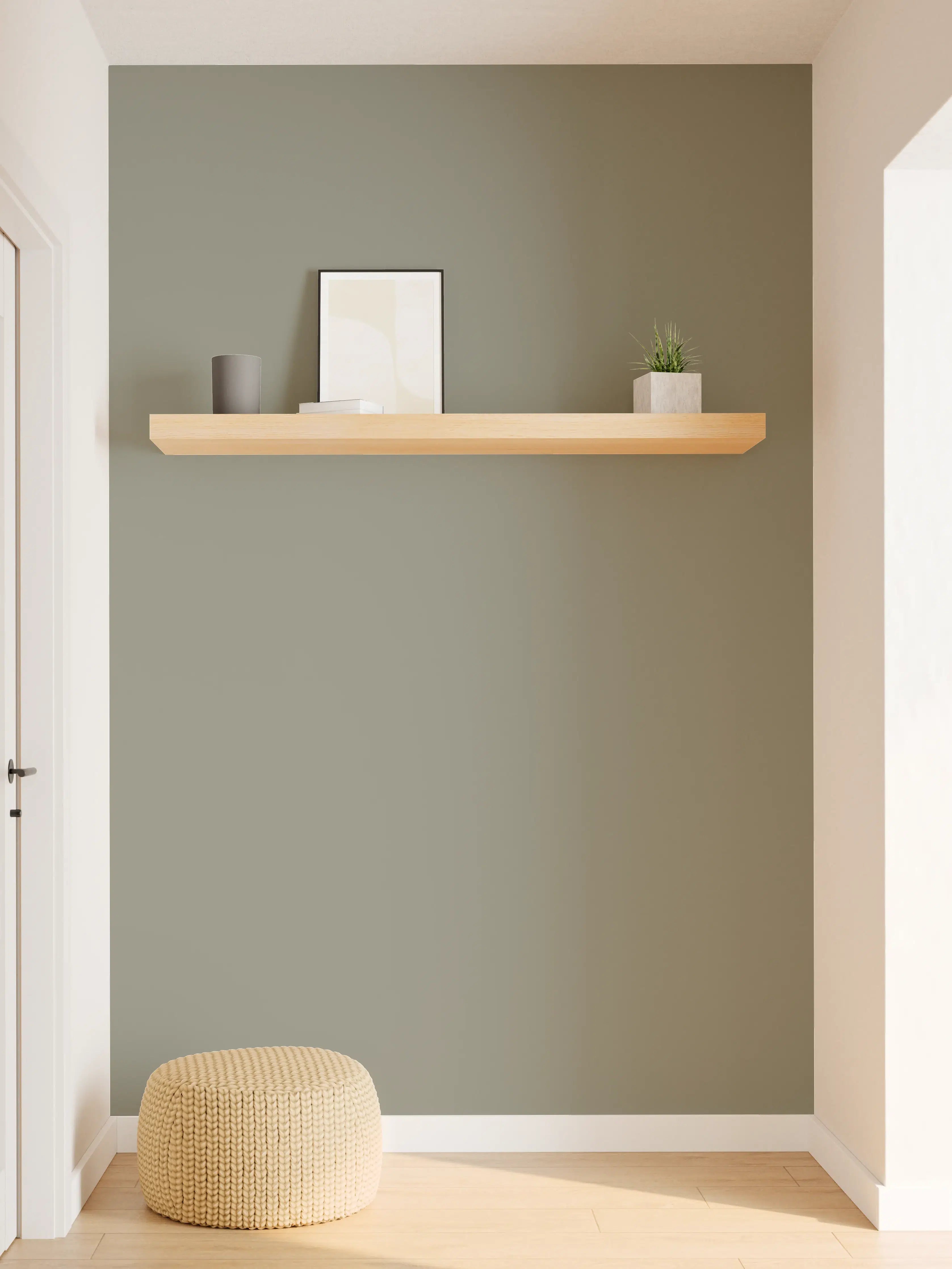 Wandverkleidung Flur - RAL 7003 (Moosgrau)