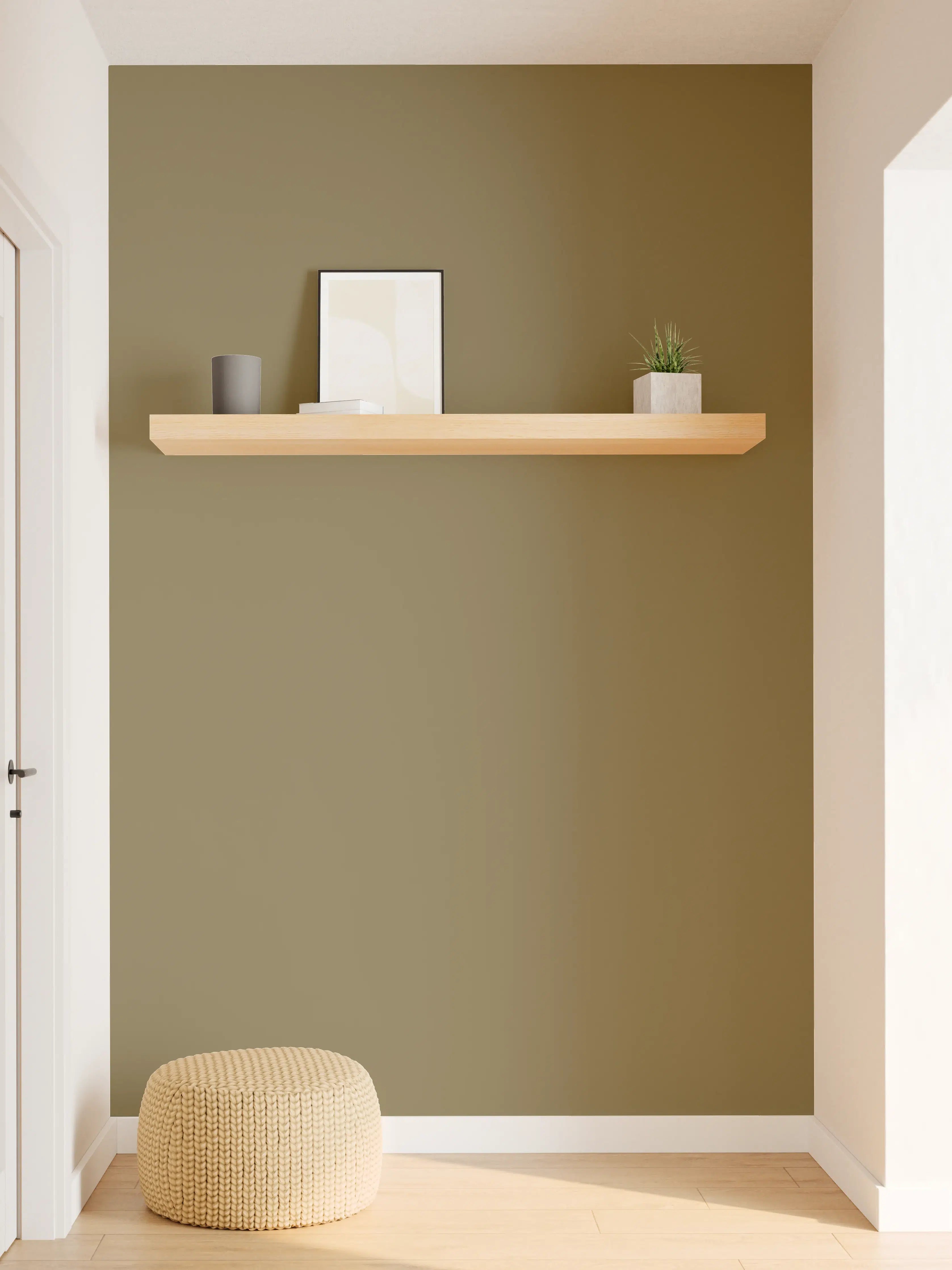 Wandverkleidung Flur - RAL 7008 (Khaki grau)