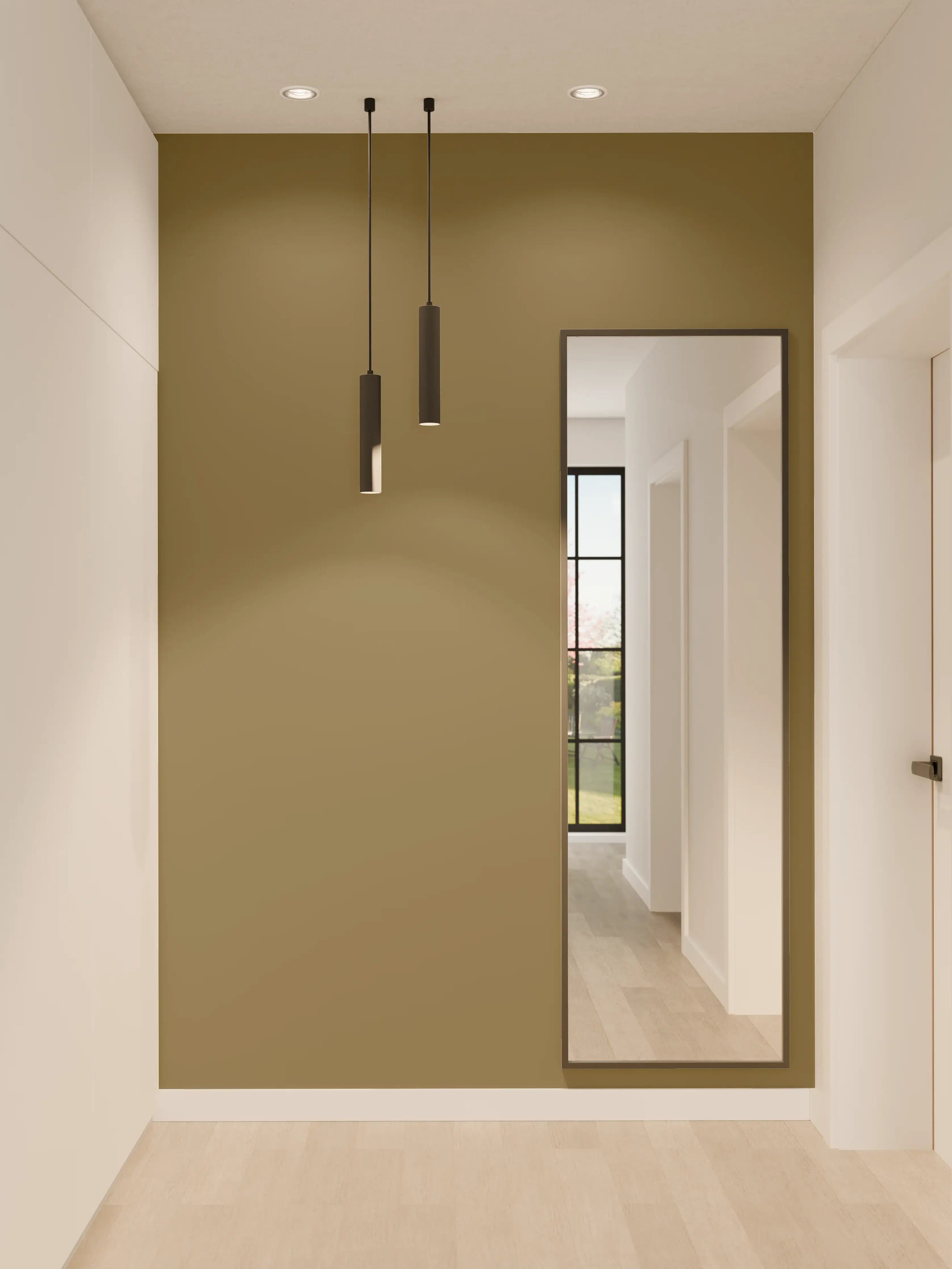 Wandverkleidung Flur - RAL 7008 (Khaki grau)