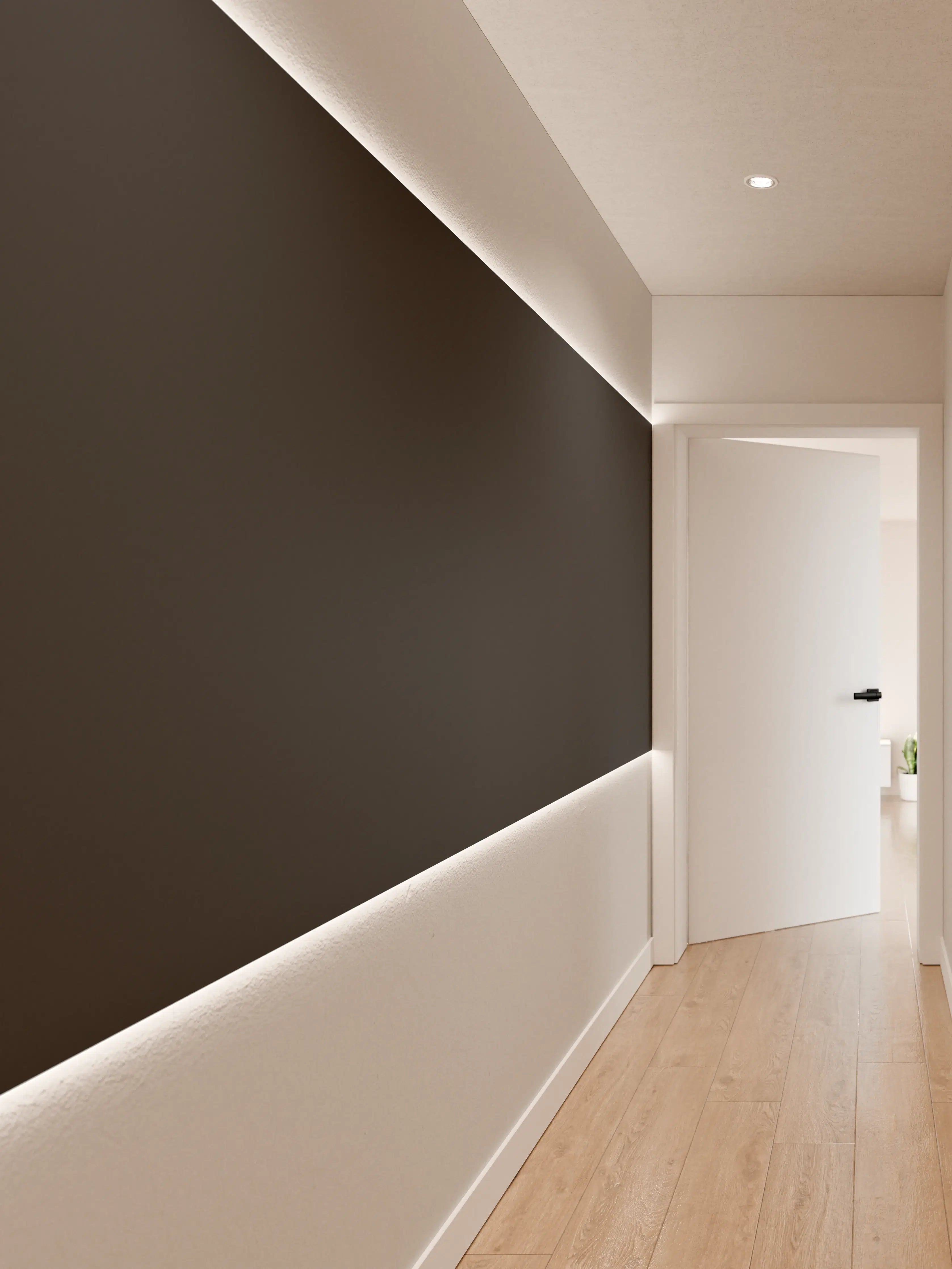 Wandverkleidung Flur - RAL 7021 (Schwarzgrau)