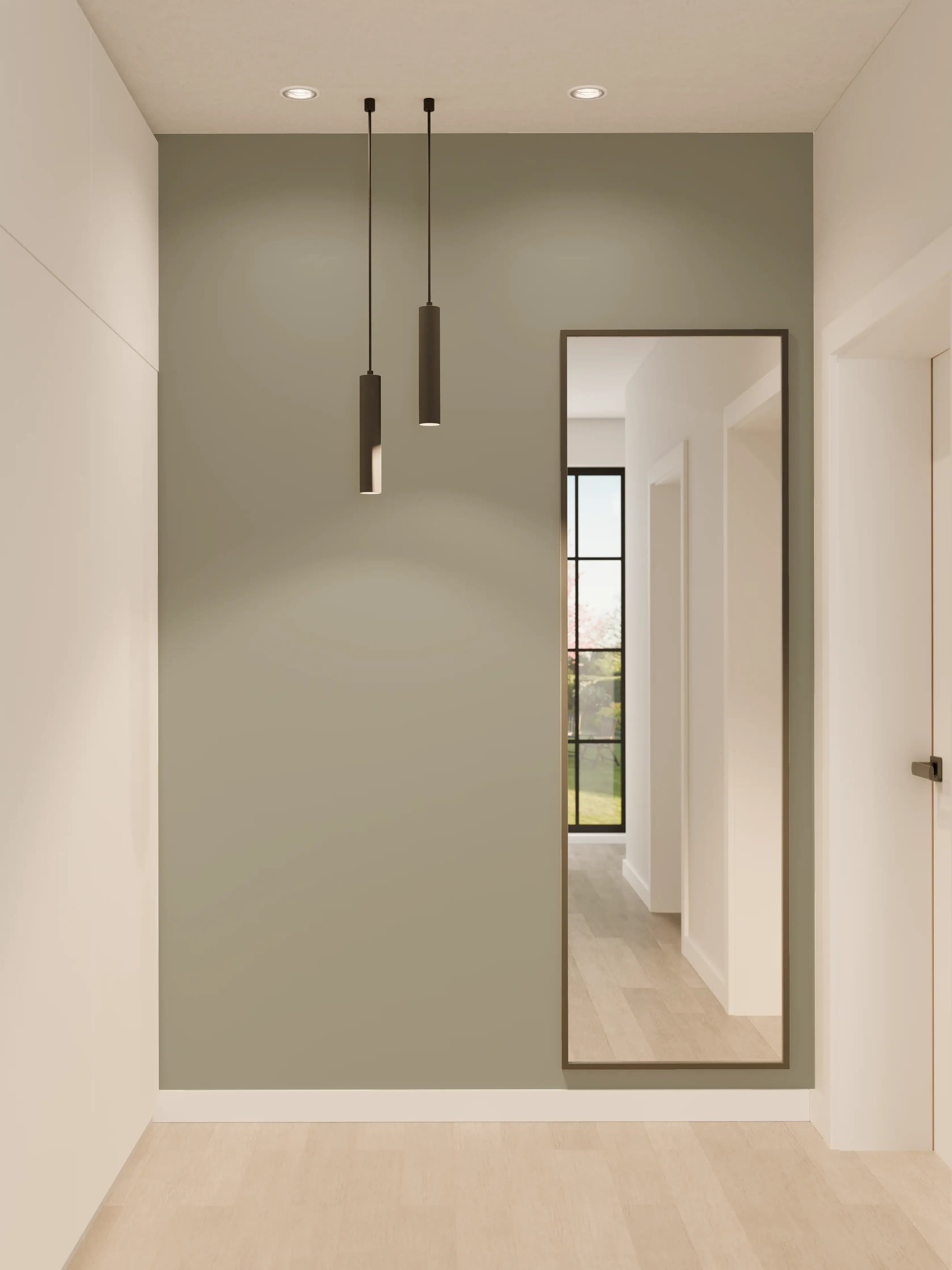 Wandverkleidung Flur - RAL 7023 (Betongrau)