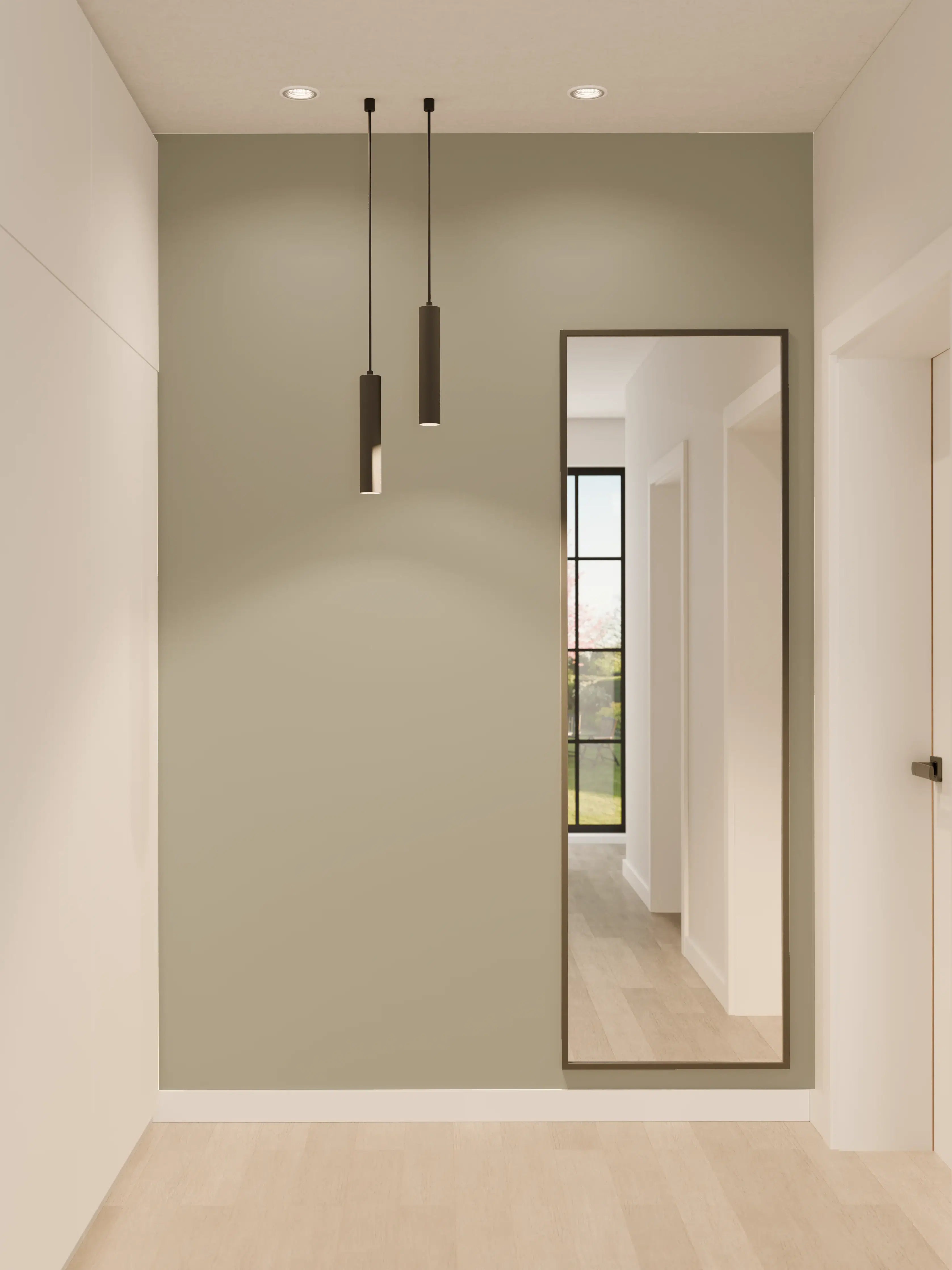 Wandverkleidung Flur - RAL 7030 (Steingrau)