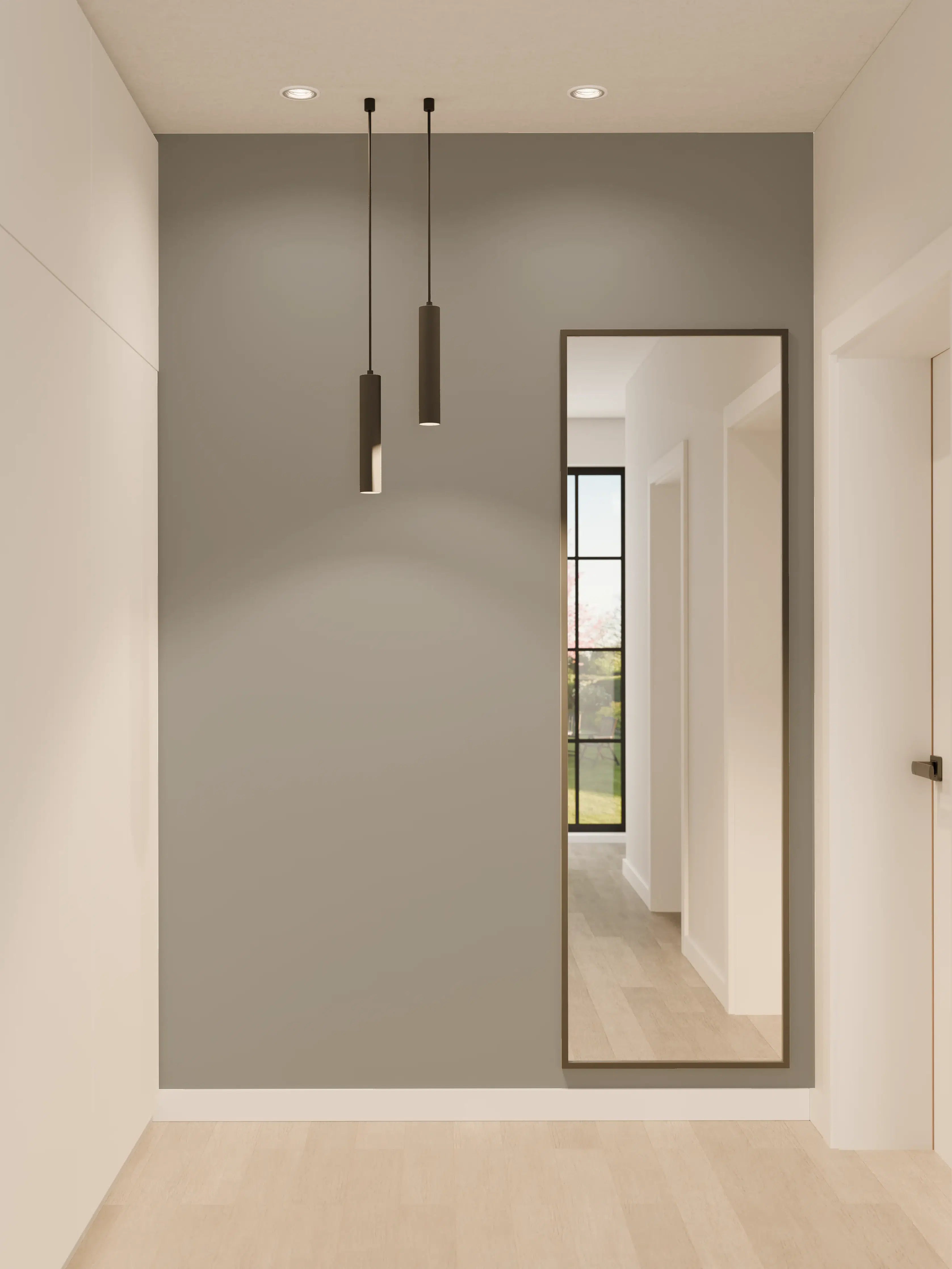 Wandverkleidung Flur - RAL 7037 (Staubiges Grau)