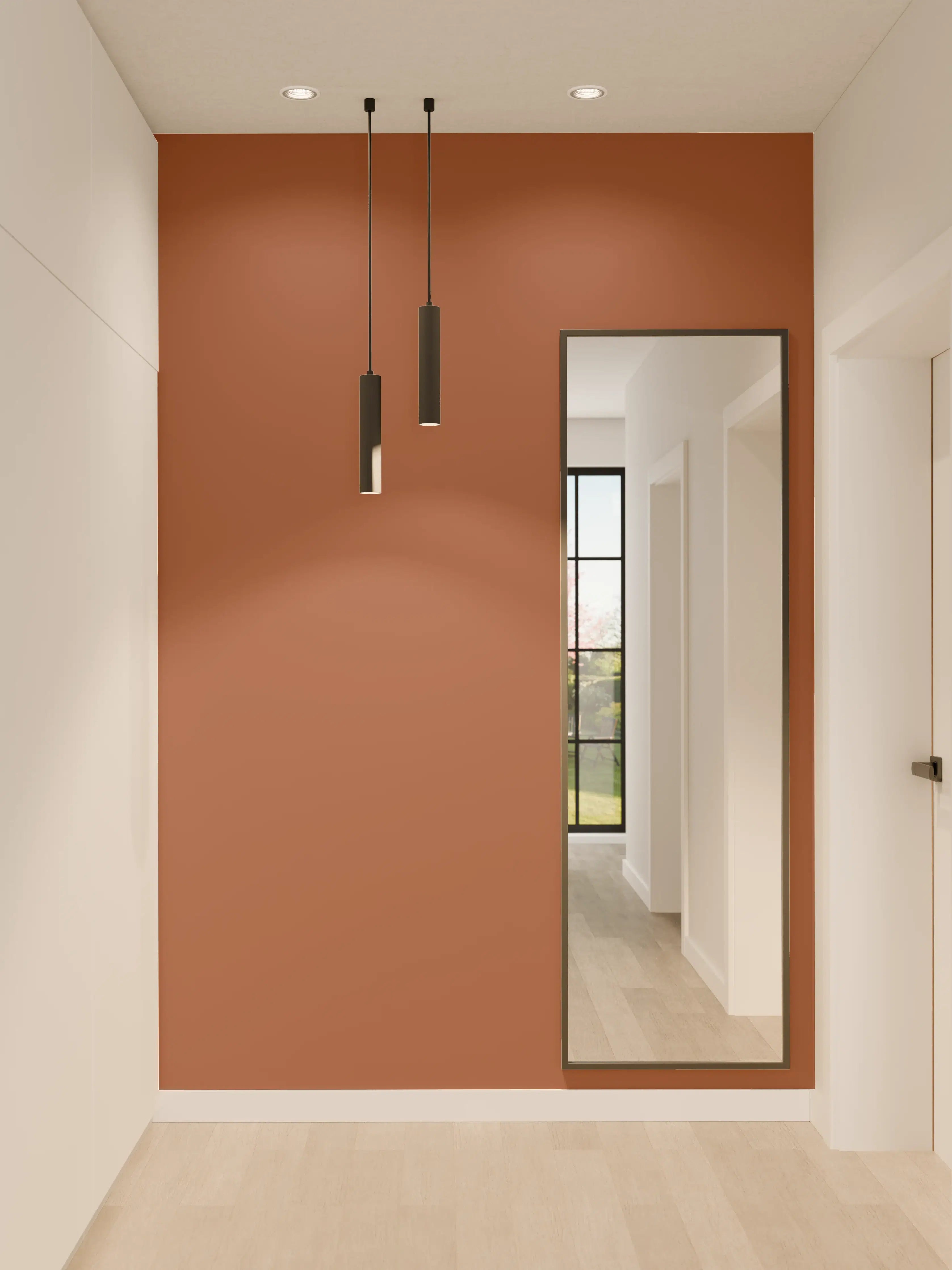 Wandverkleidung Flur - RAL 8004 (Kupferbraun)