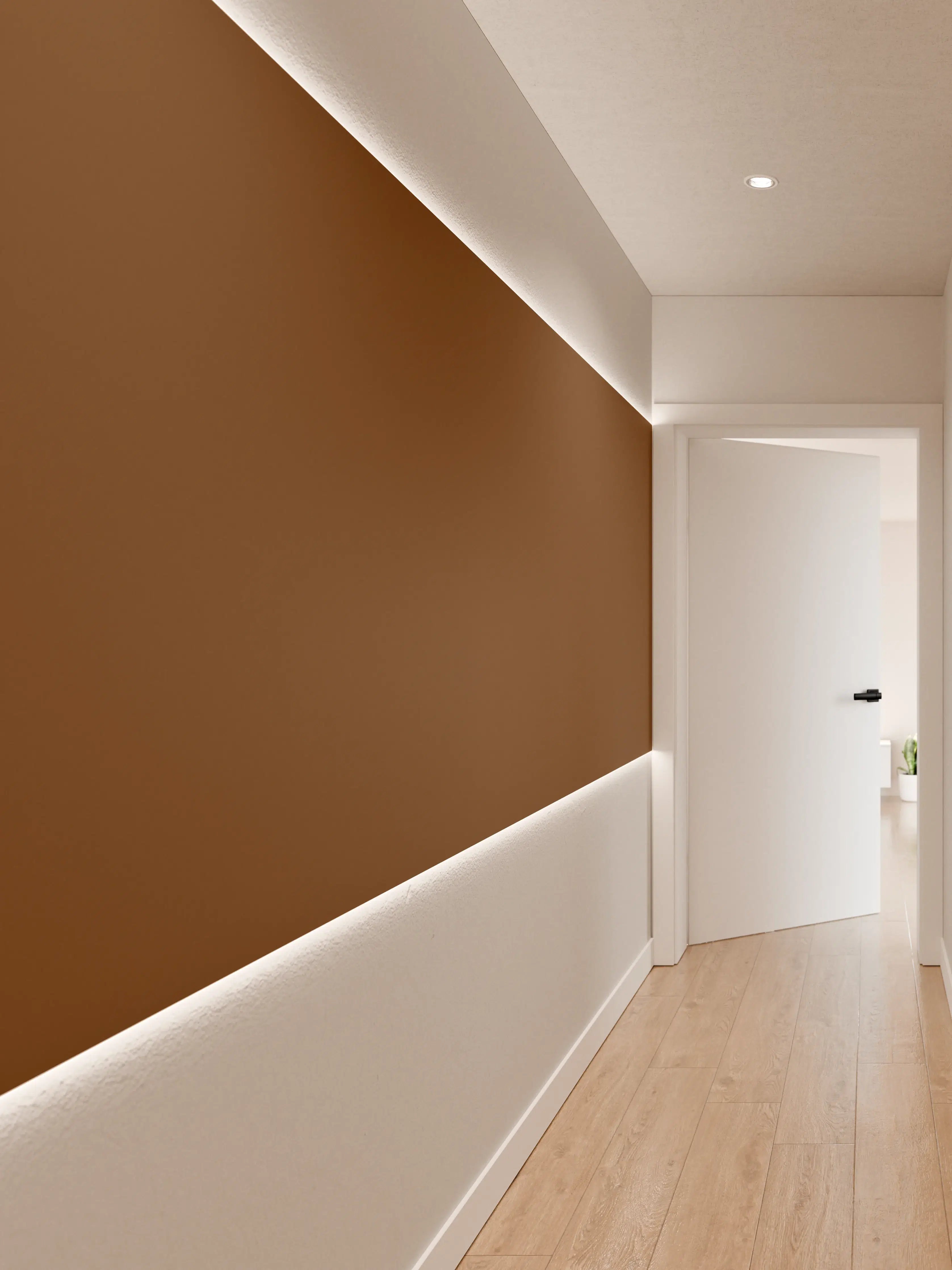 Wandverkleidung Flur - RAL 8007 (Rehbraun)