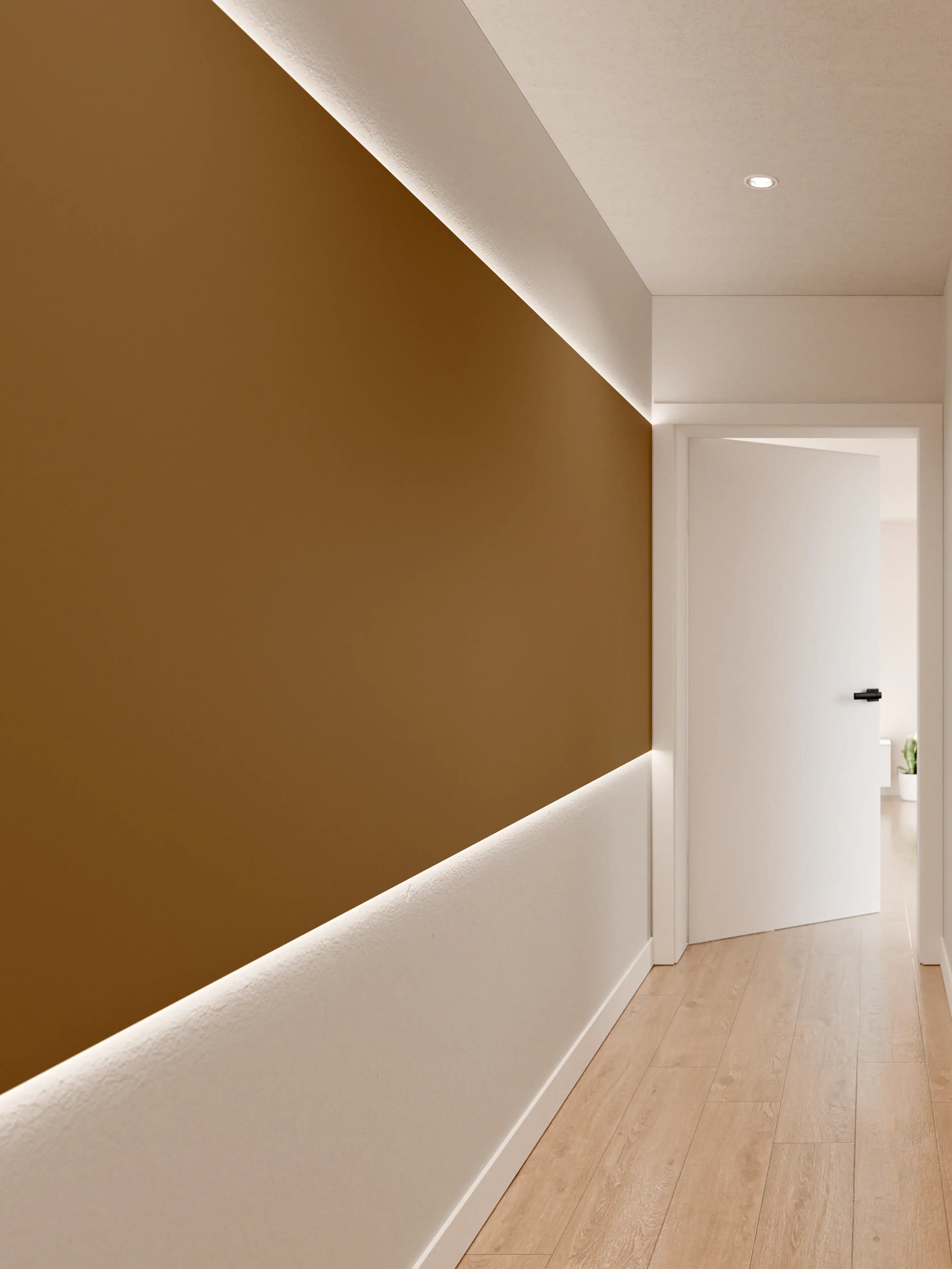 Wandverkleidung Flur - RAL 8008 (Olivbraun)